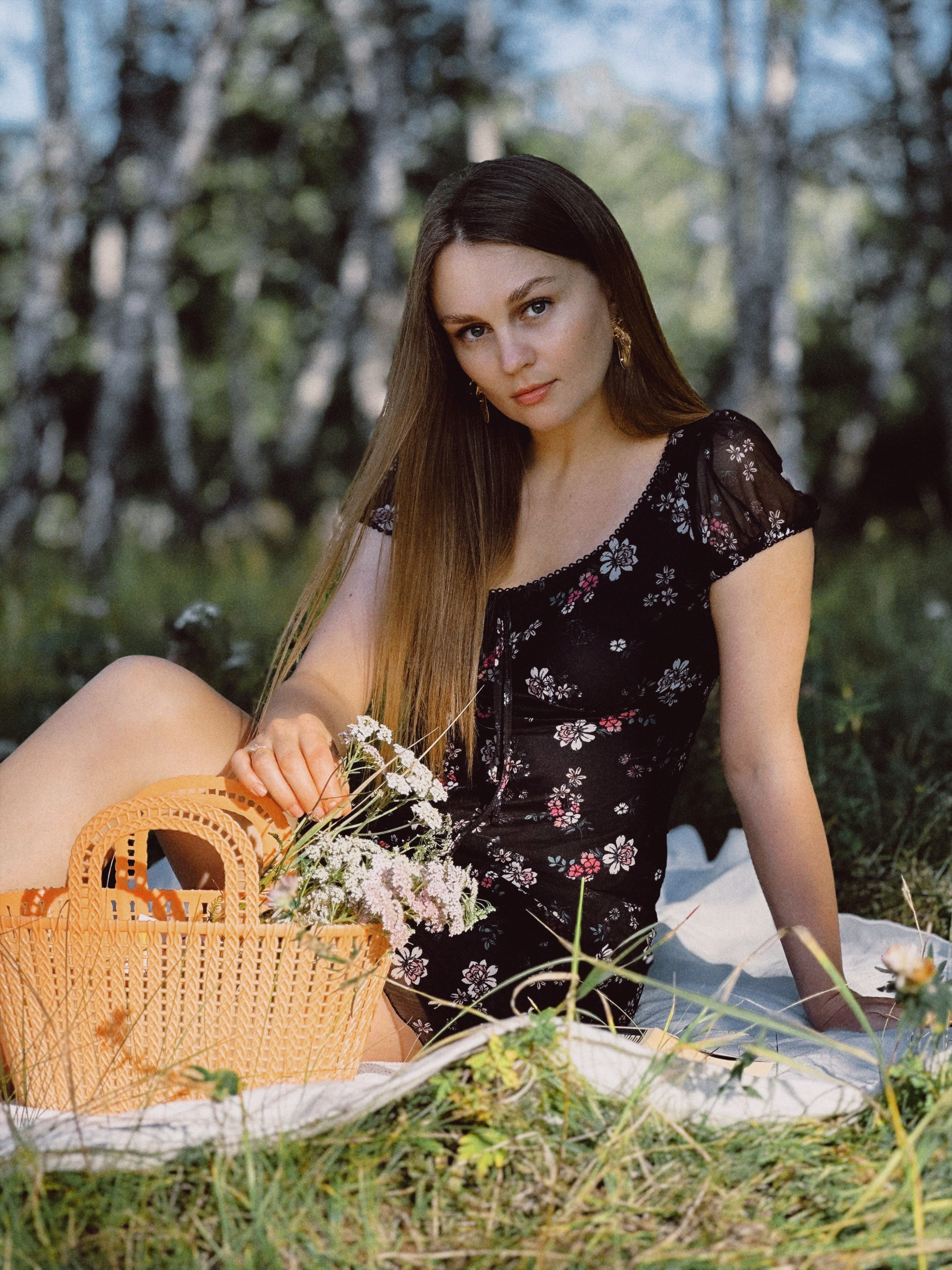 Ретро в берёзовом лесу. Чувственный мобильный фотограф в Казани и Сочи Дьяченко Дарья