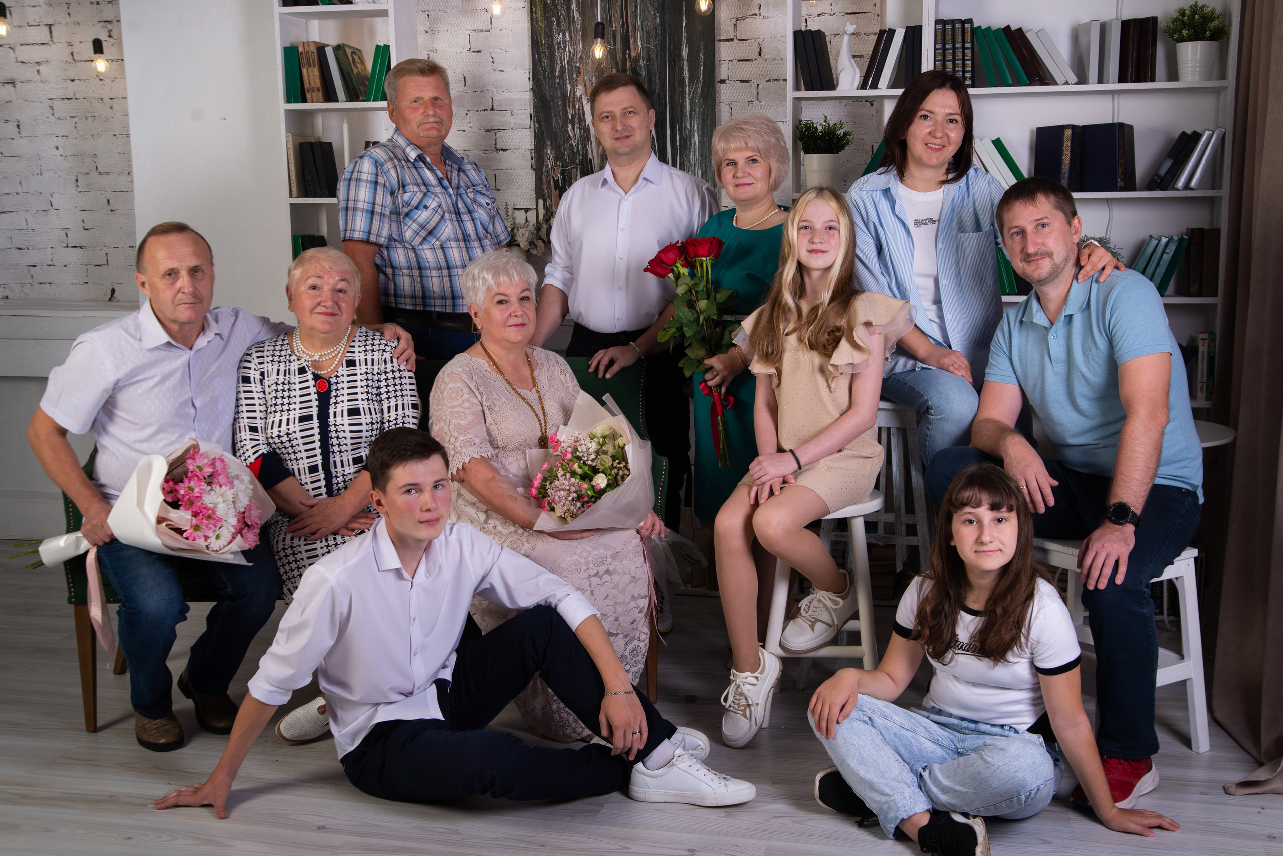 Съемки большой семьи. Семейный и детский фотограф в Юрге Альфия Опарина