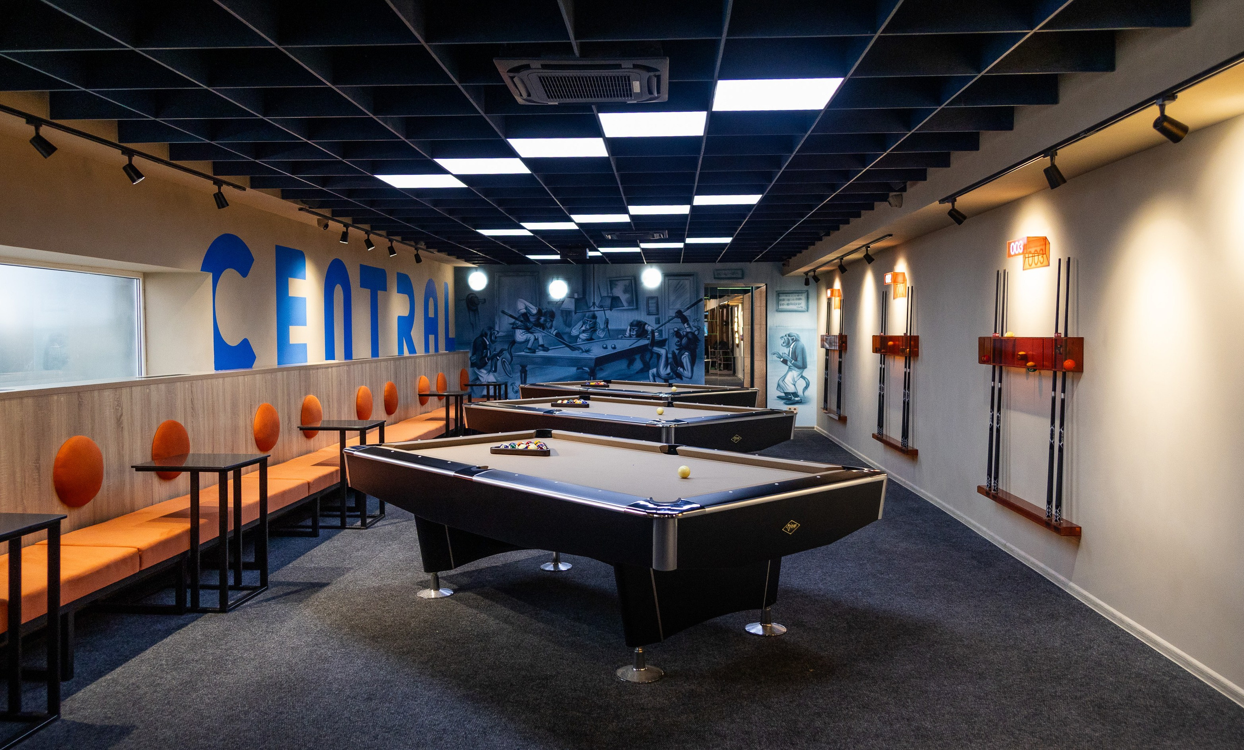 Pool & bar Central. Branding and Interiors