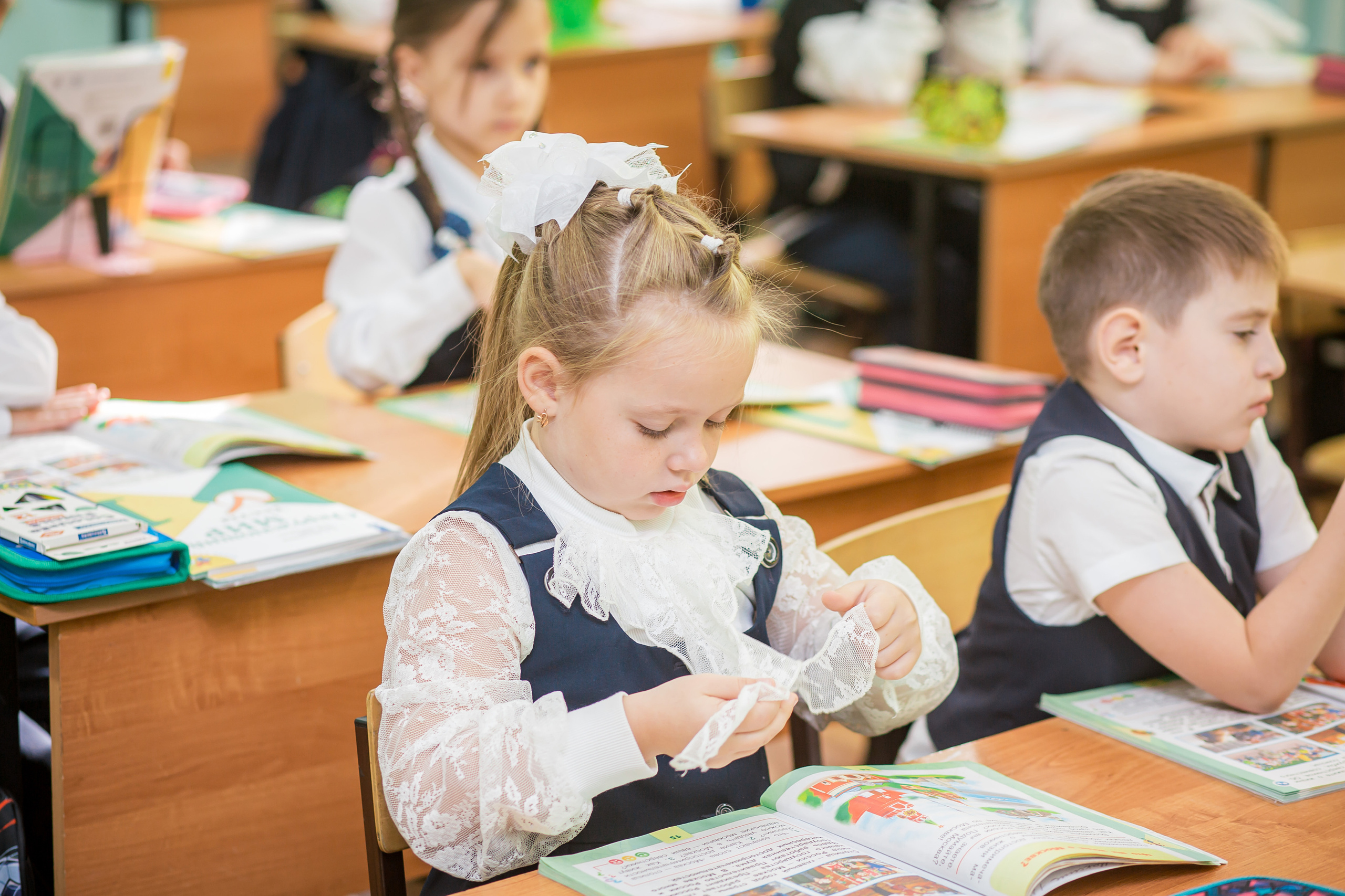 Первоклашки на уроке. Фотографиня Мария Дикова