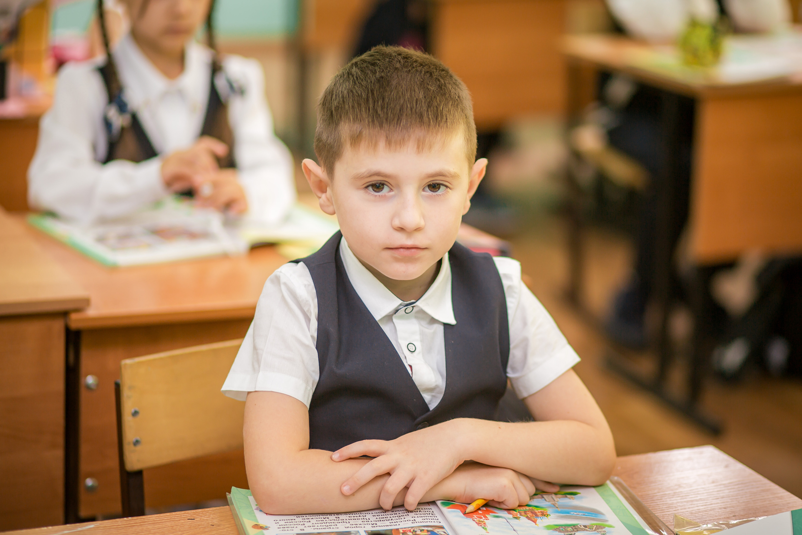 Первоклашки на уроке. Фотографиня Мария Дикова