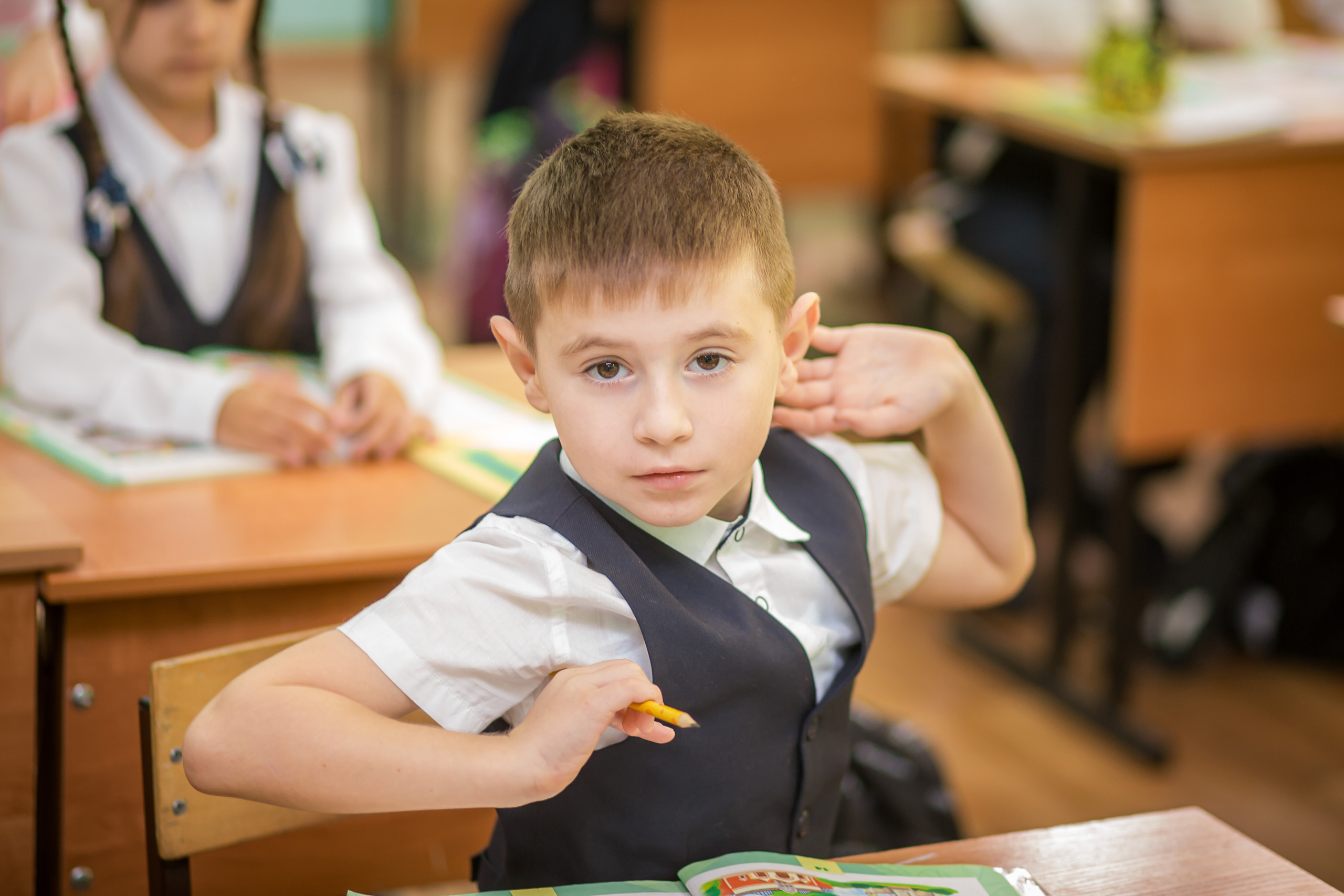 Первоклашки на уроке. Фотографиня Мария Дикова