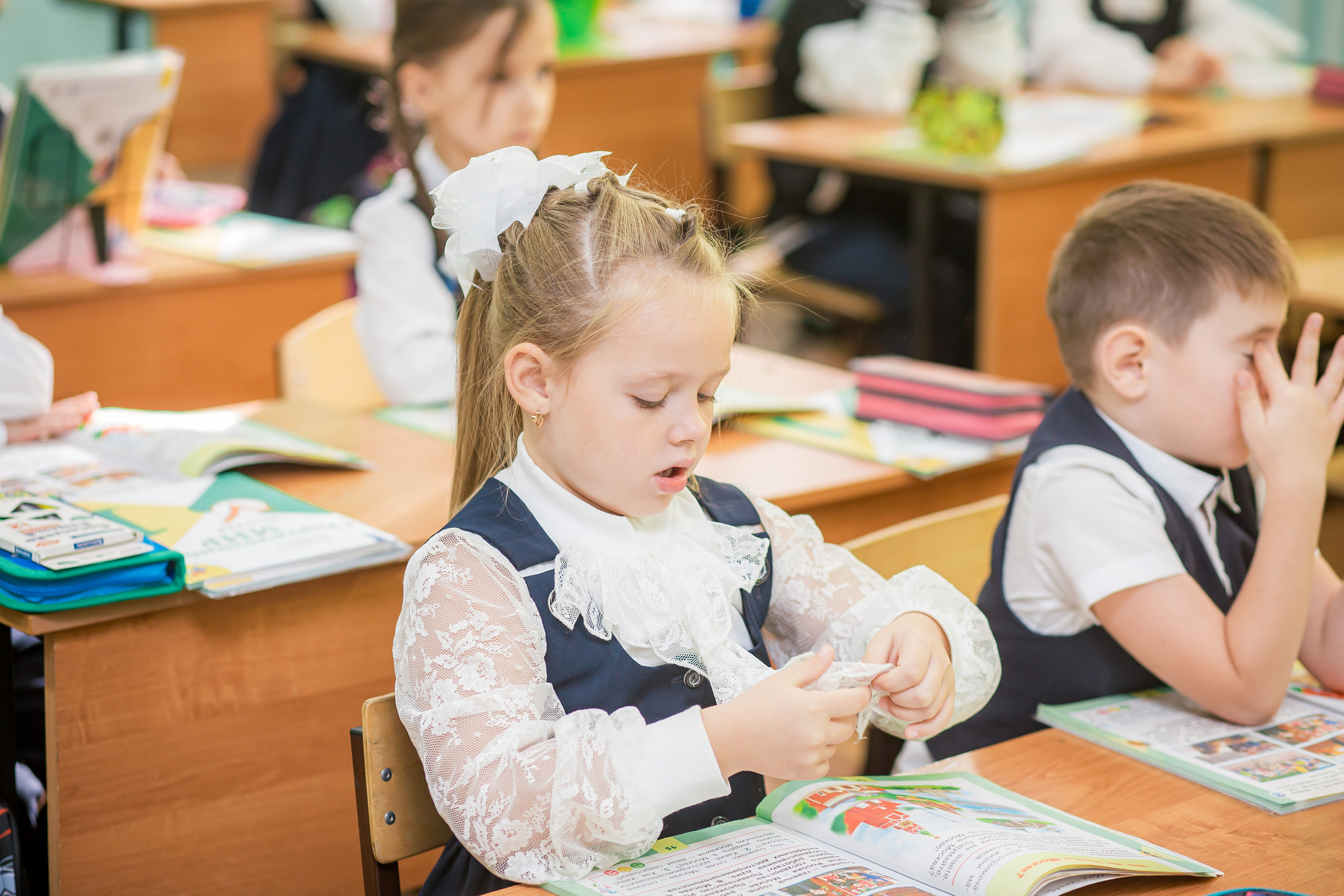 Первоклашки на уроке. Фотографиня Мария Дикова