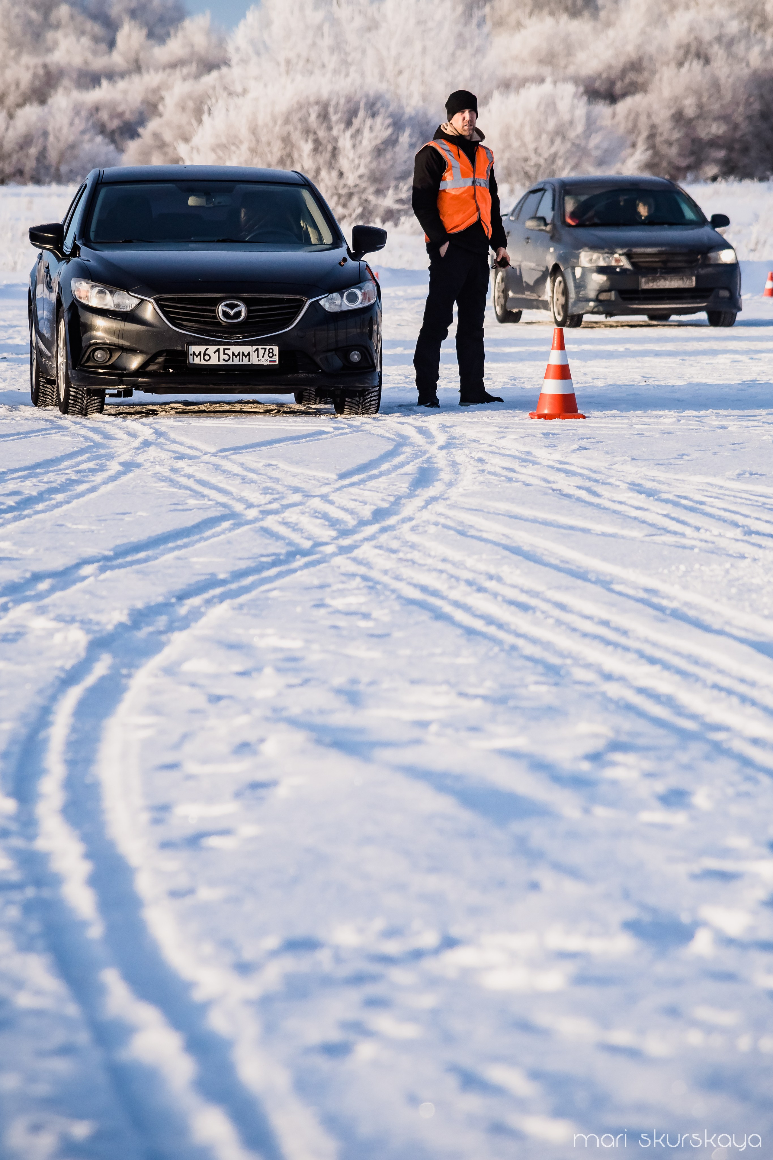 Контраварийная практика вождения автомобиля. Мотофотограф в Санкт-Петербурге Мария Скурская