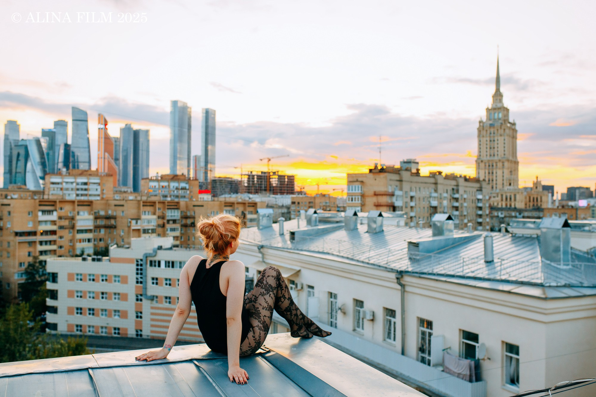 Фотосессия на крыше в Москве. Фотограф в Санкт-Петербурге Alina Film