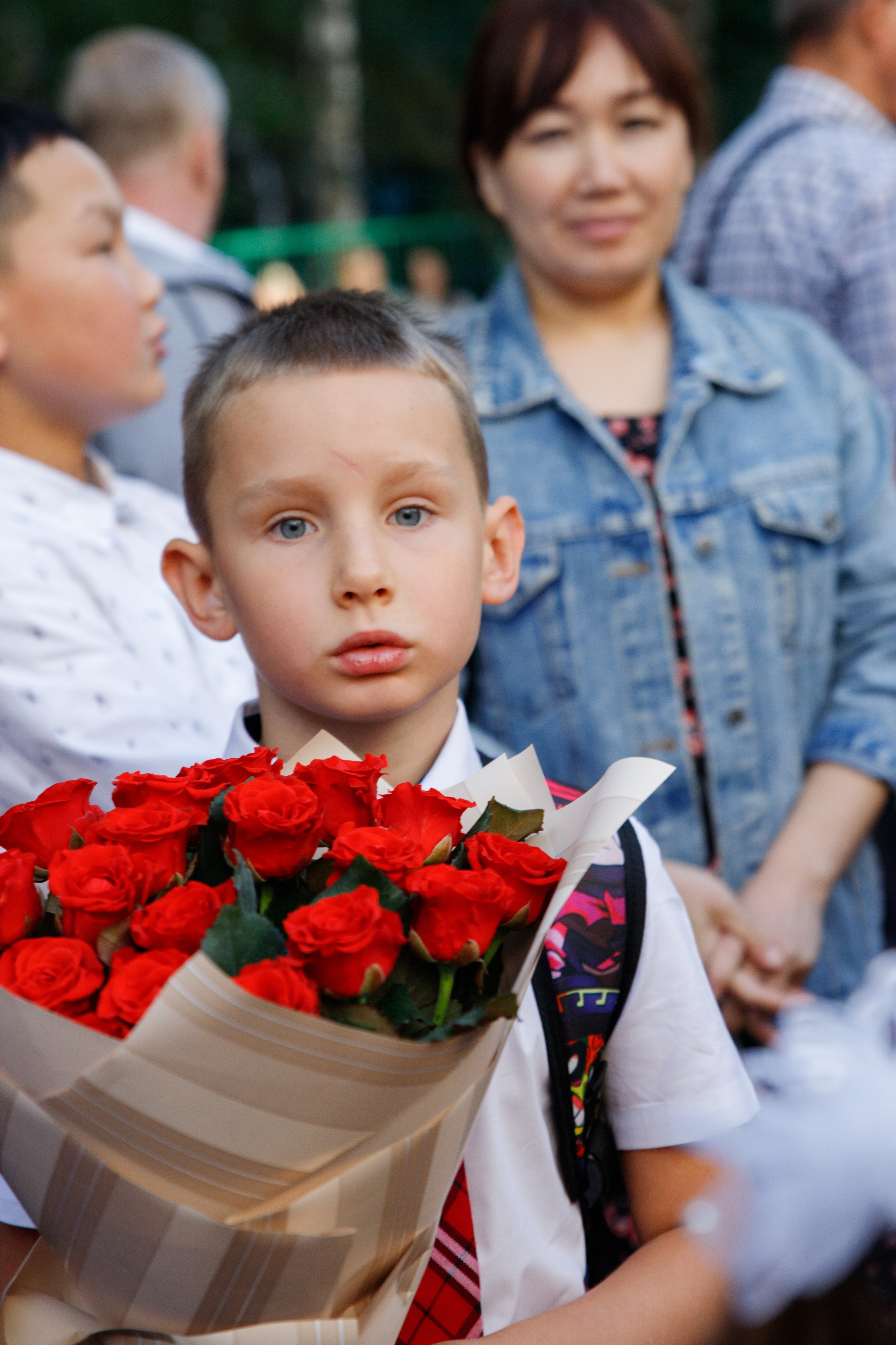 Репортажная съемка первого сентября для первоклассников. Семейный и школьный фотограф в Москве Анна Ткач