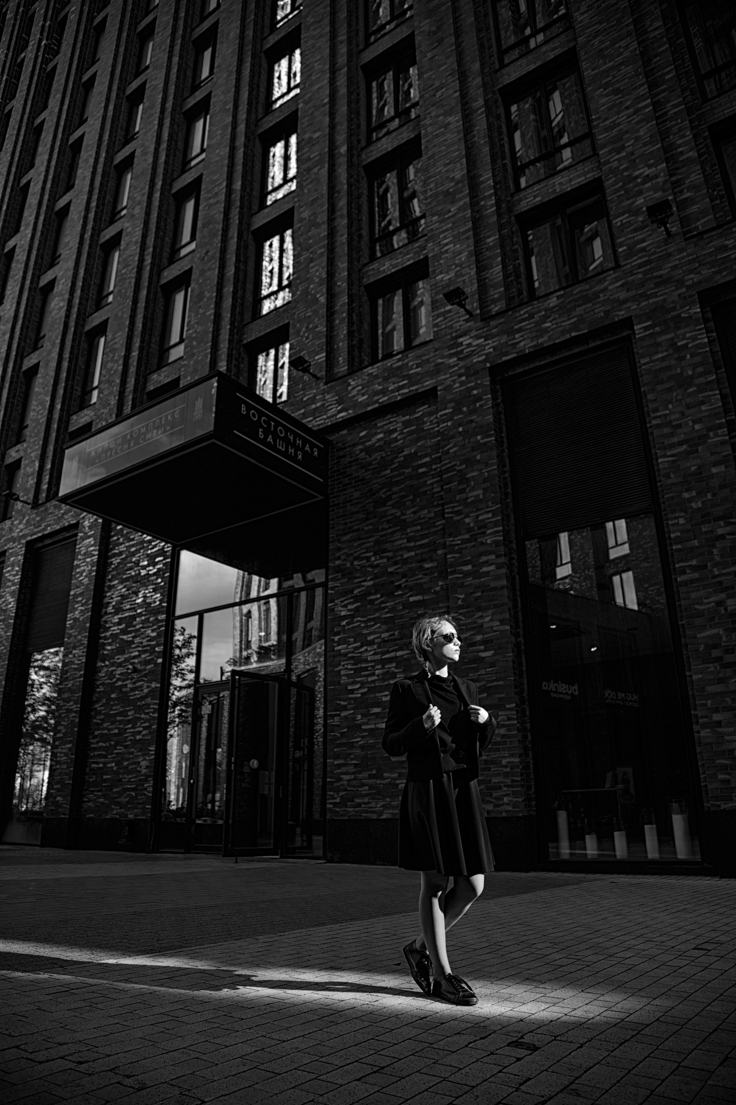 Стильная ЧБ фотосессия в Москве для Катюши. Семейный ФОТОГРАФ в Москве Елена Конд