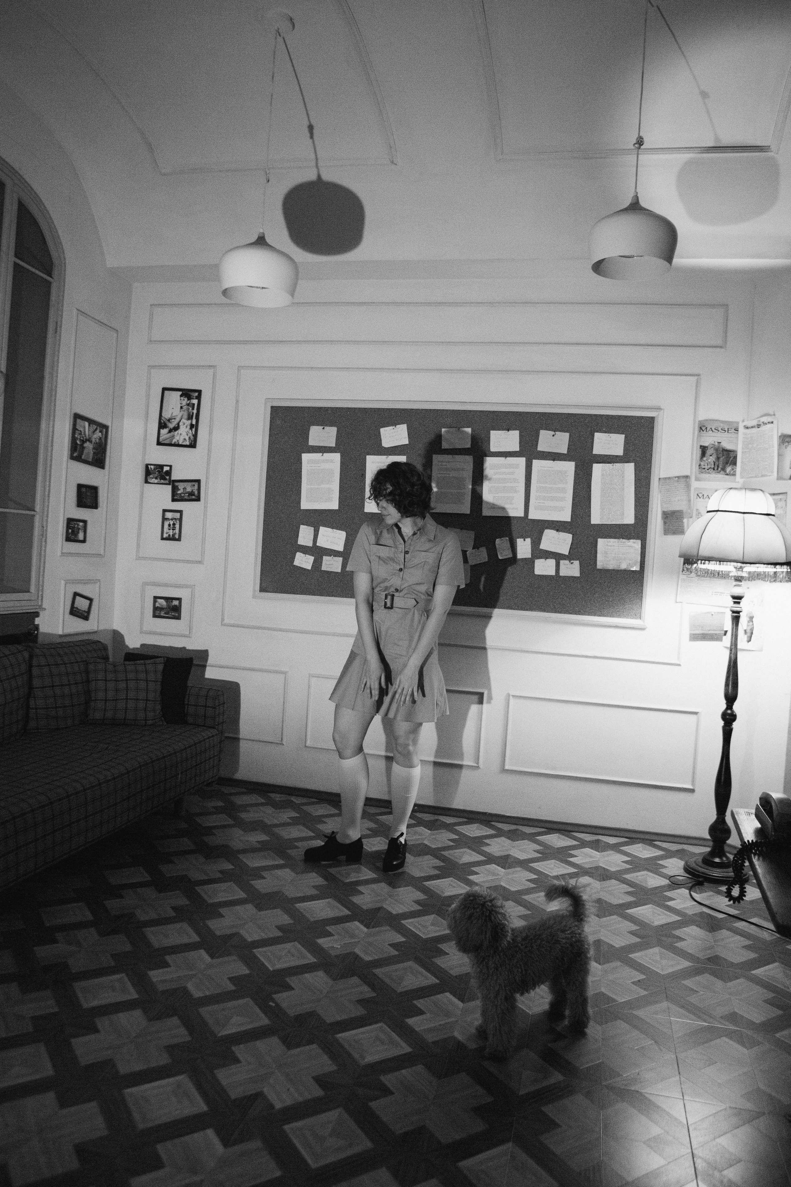 A cinematic daydream in the spirit of Wes Anderson’s style. Portrait, family and pet photographer in Cyprus, Ksenia Bourdelle