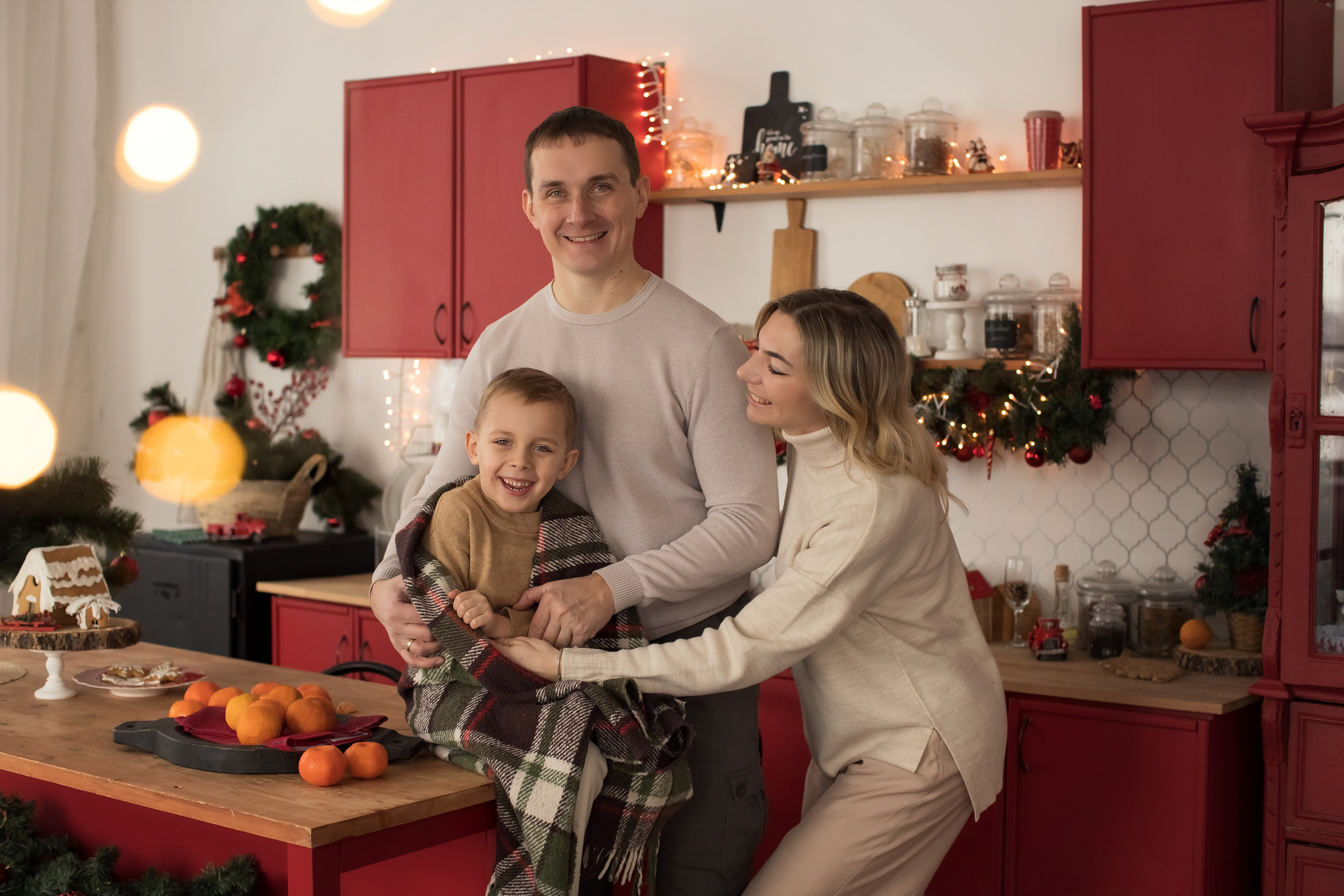 Новогодние объятия. Семейный и детский фотограф в Саратове Полина Коткина