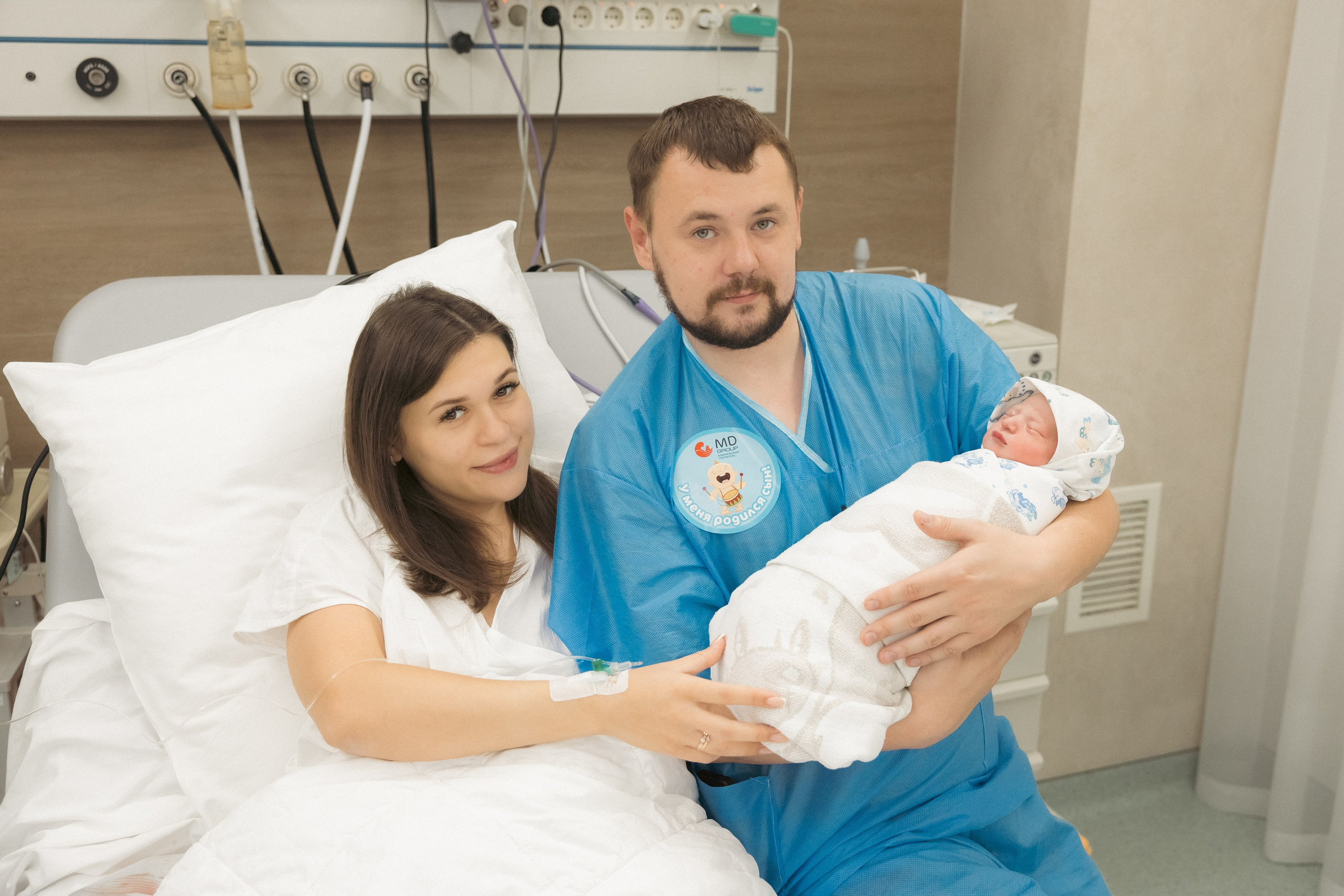 Рождение и выписка Миши. Клинический госпиталь MD GROUP на Севастопольском проспекте. Фотограф на роды в Москве. Фото и видео родов. Фотопроект «Продолжение рода»