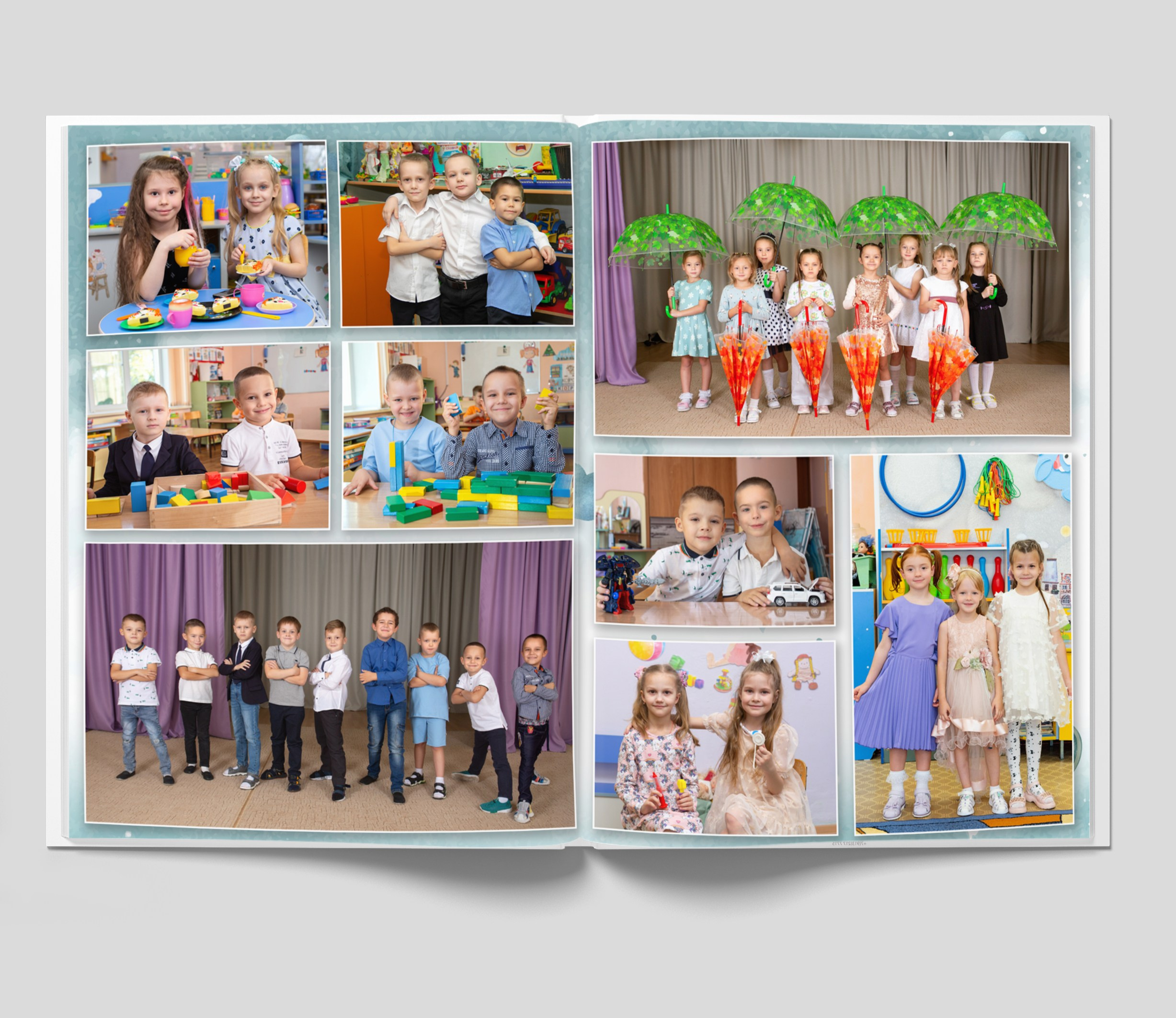 Выпускные альбомы для детского сада. Студия «Фокус» детская фотография Ольги Поповой г. Бийск