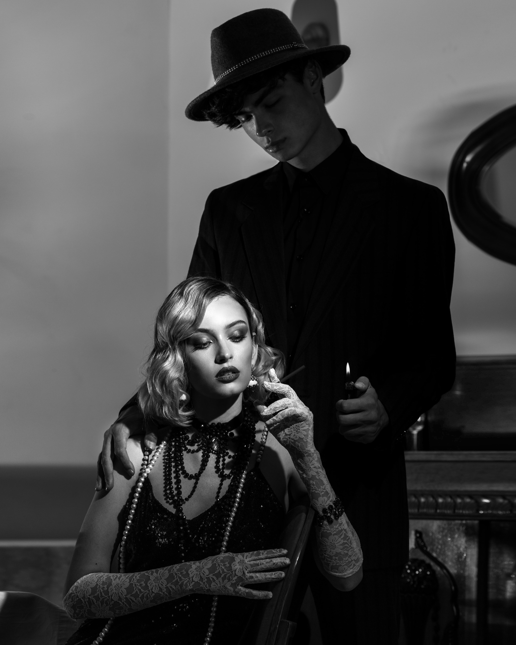 Love story по мотивам нуарных фильмов. Фотостудия «Gelios». Фотосессии в Калининграде