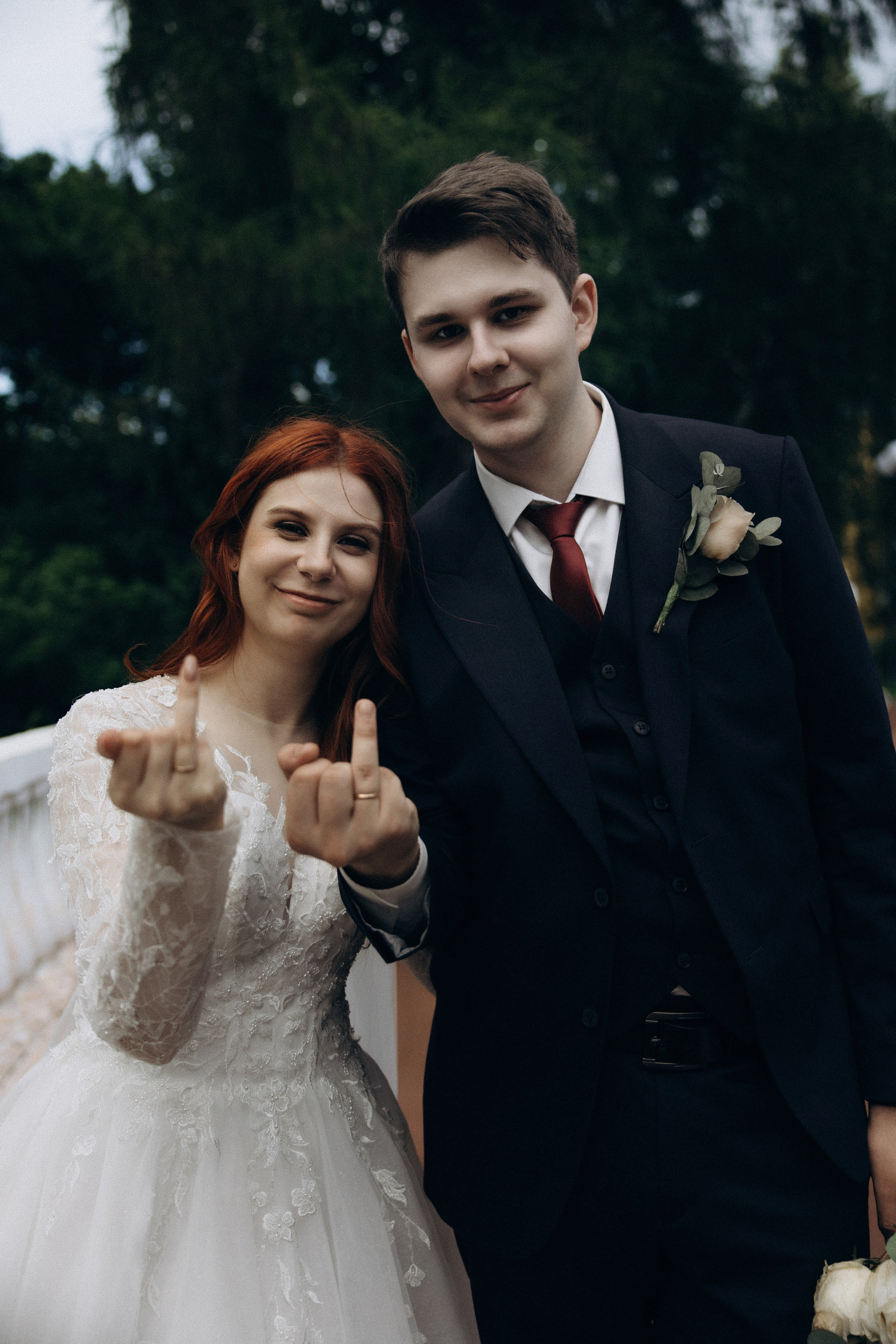 Фотосессия свадьбы Ивана и Александры в парке Горки Ленинские