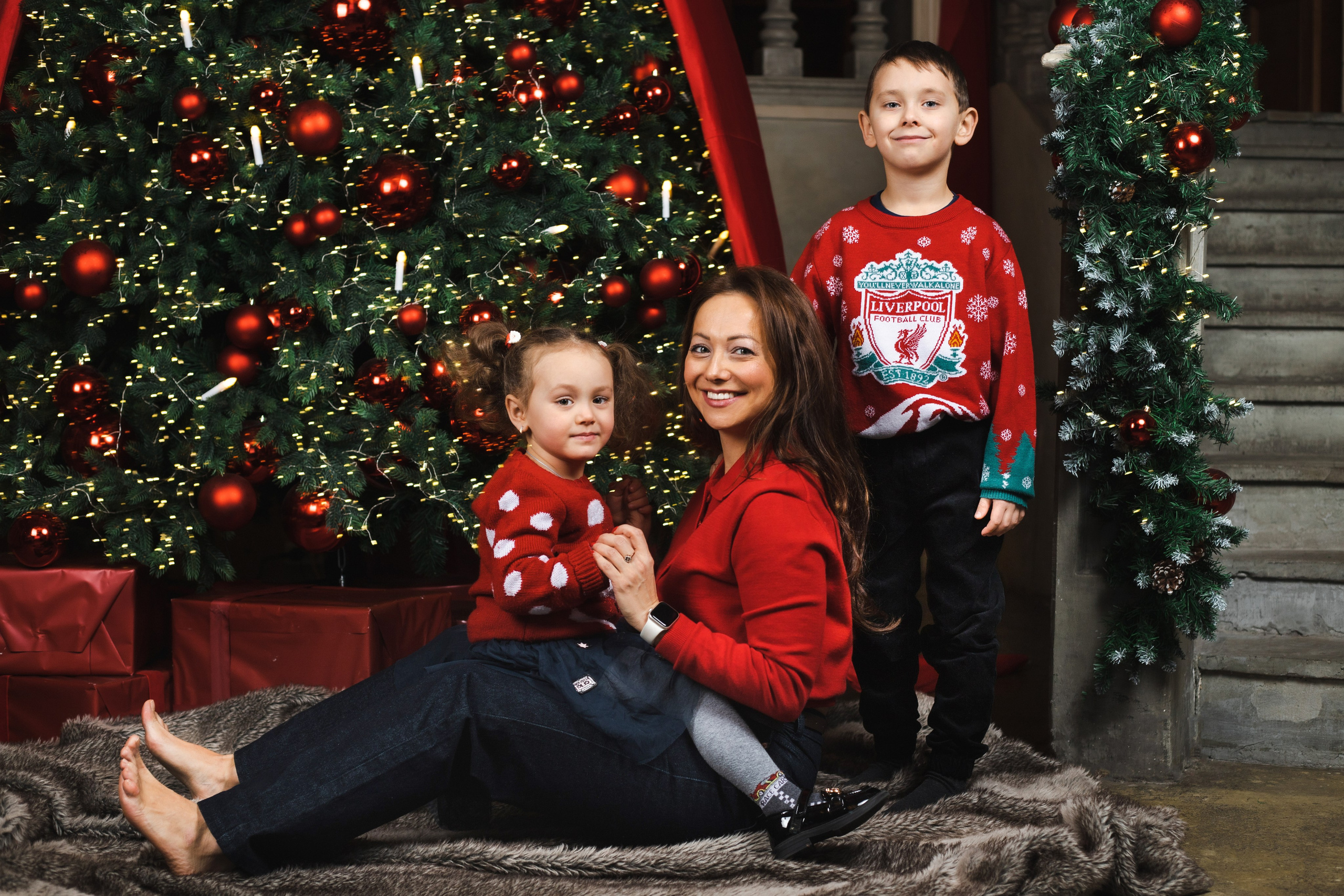 Новогодняя съемка Елены, Артура и Ани. Портретный Фотограф в Санкт-Петербурге Кира Орехова