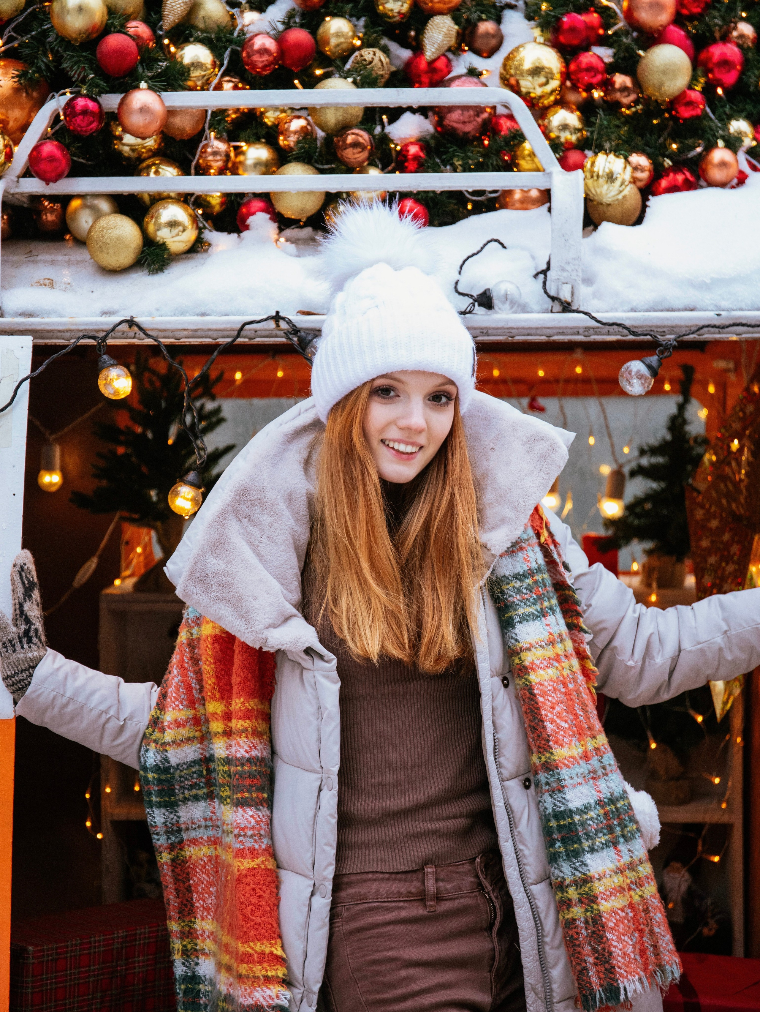 Новогодняя съемка с локацией «автобус». Свадебный и семейный фотограф в Москве Мила Широких