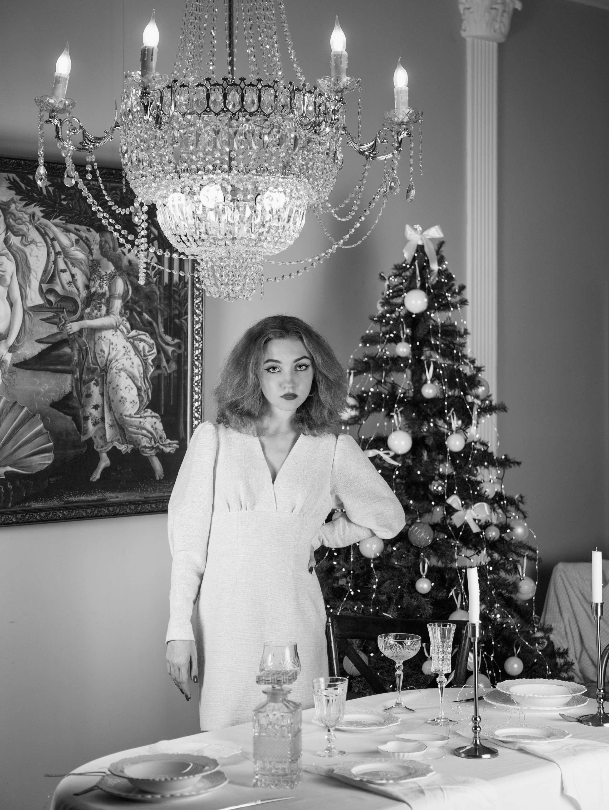 Подруги Новогодняя съемка в студии. Свадебный и семейный фотограф в Москве Мила Широких