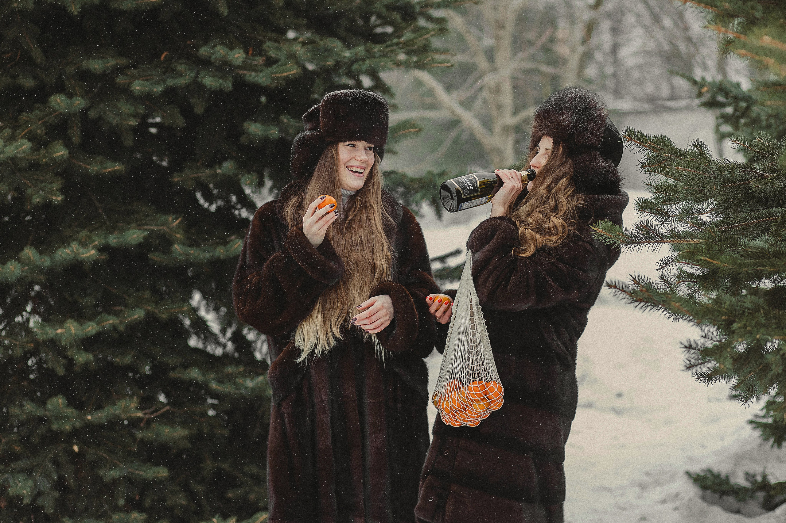Зимняя фотосессия для девушек в стиле СССР. Фотограф в Москве и Люберцах Анна Ушакова