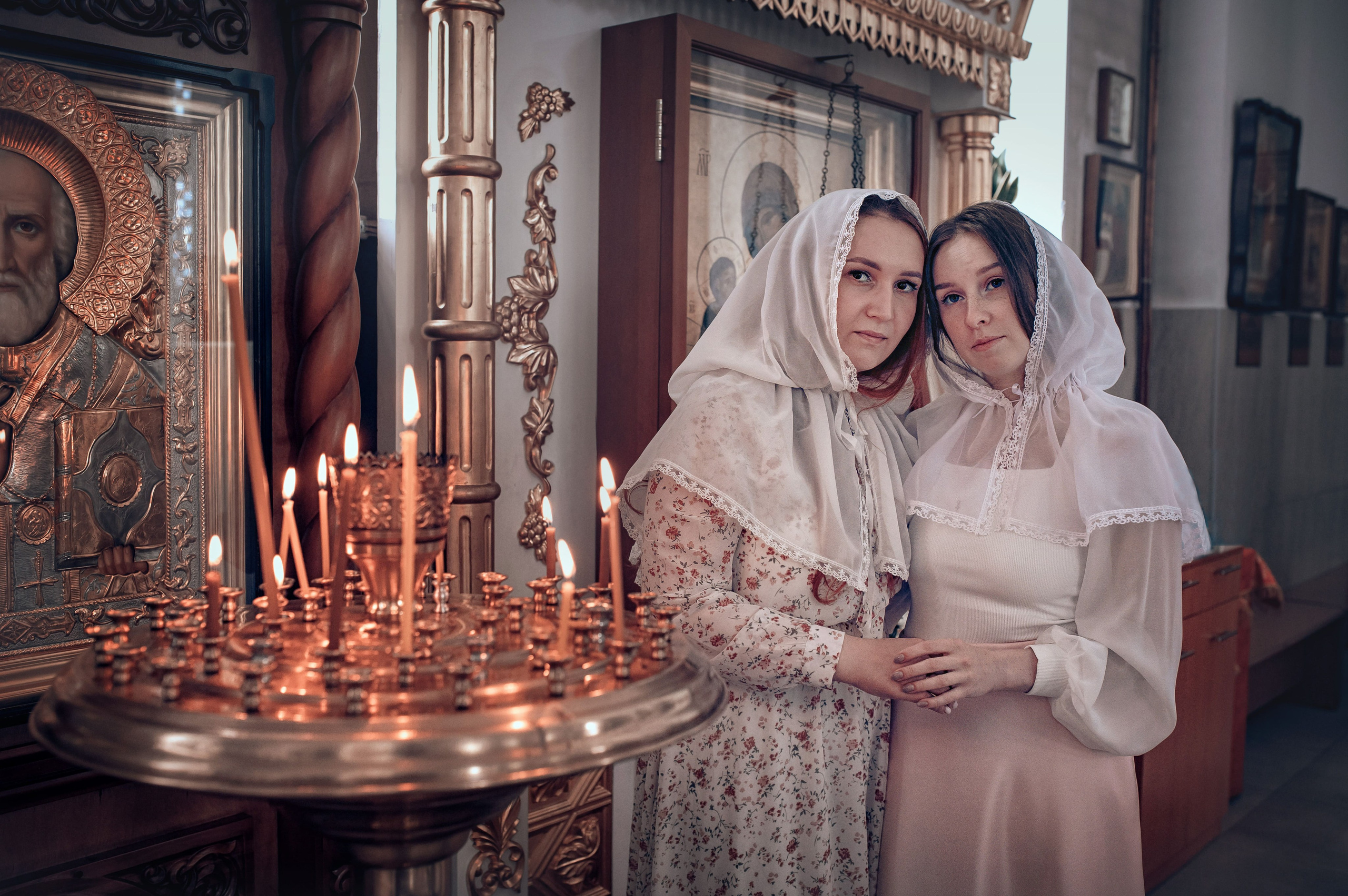 Крещение Мирославы в храме Феодора Тирона. Фотографы крещения/венчания  Красноярск Татьяна и Вячеслав Переваловы