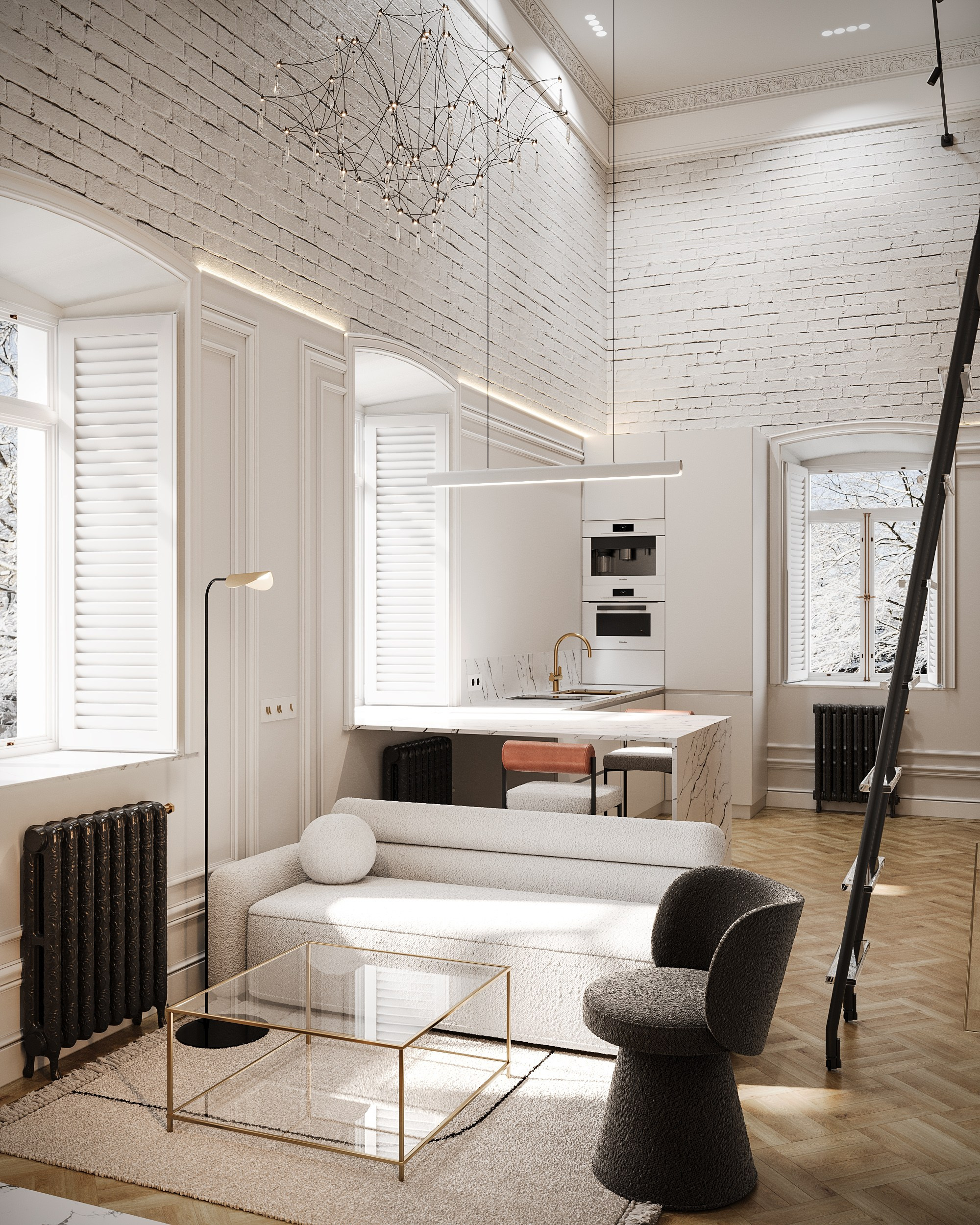 2-х этажная квартира. Студия 3D визуализации