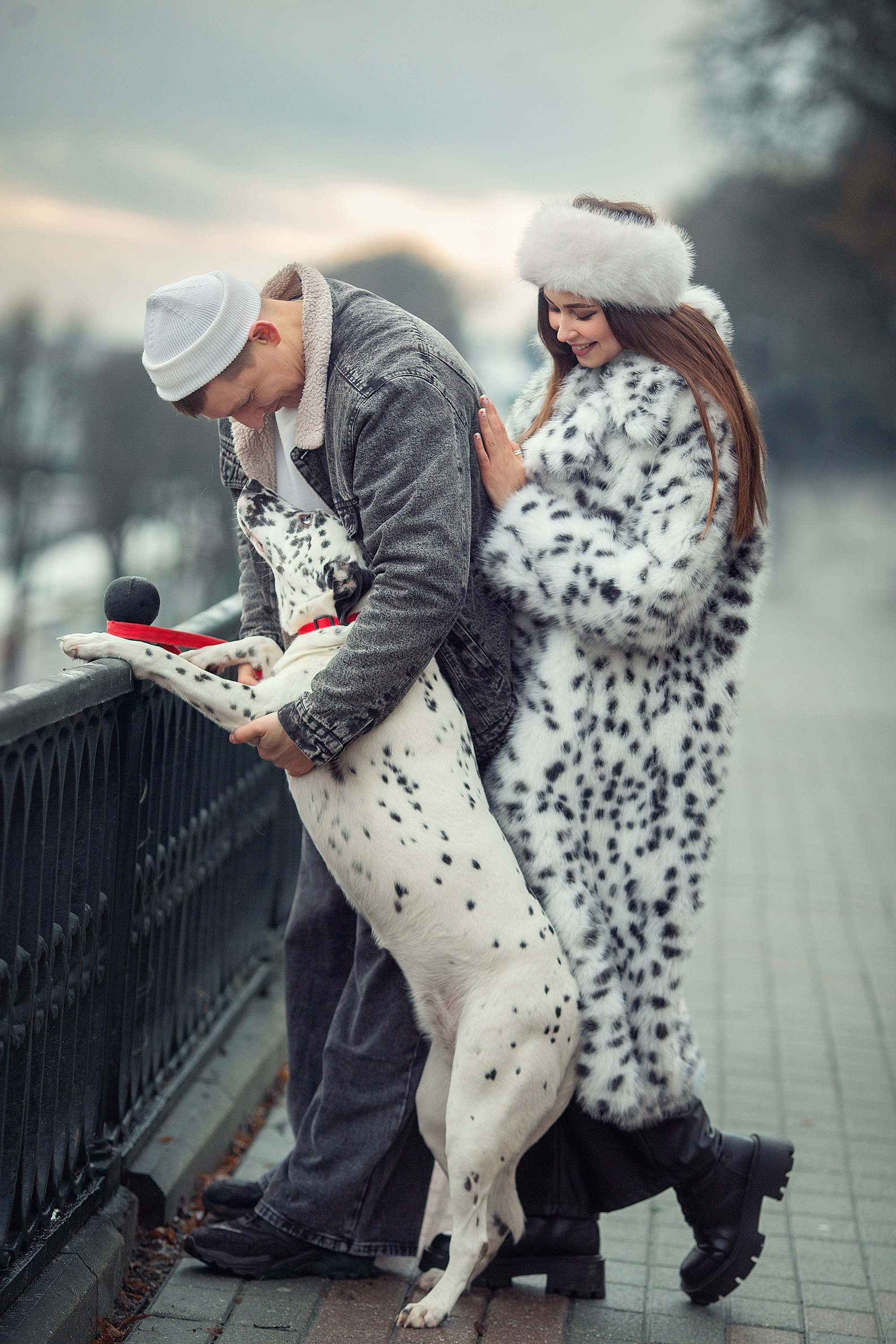 Красивая лав стори с четвероногим другом. Семейный фотограф Татьяна Надеждина | Москва, Московская область, Ярославль