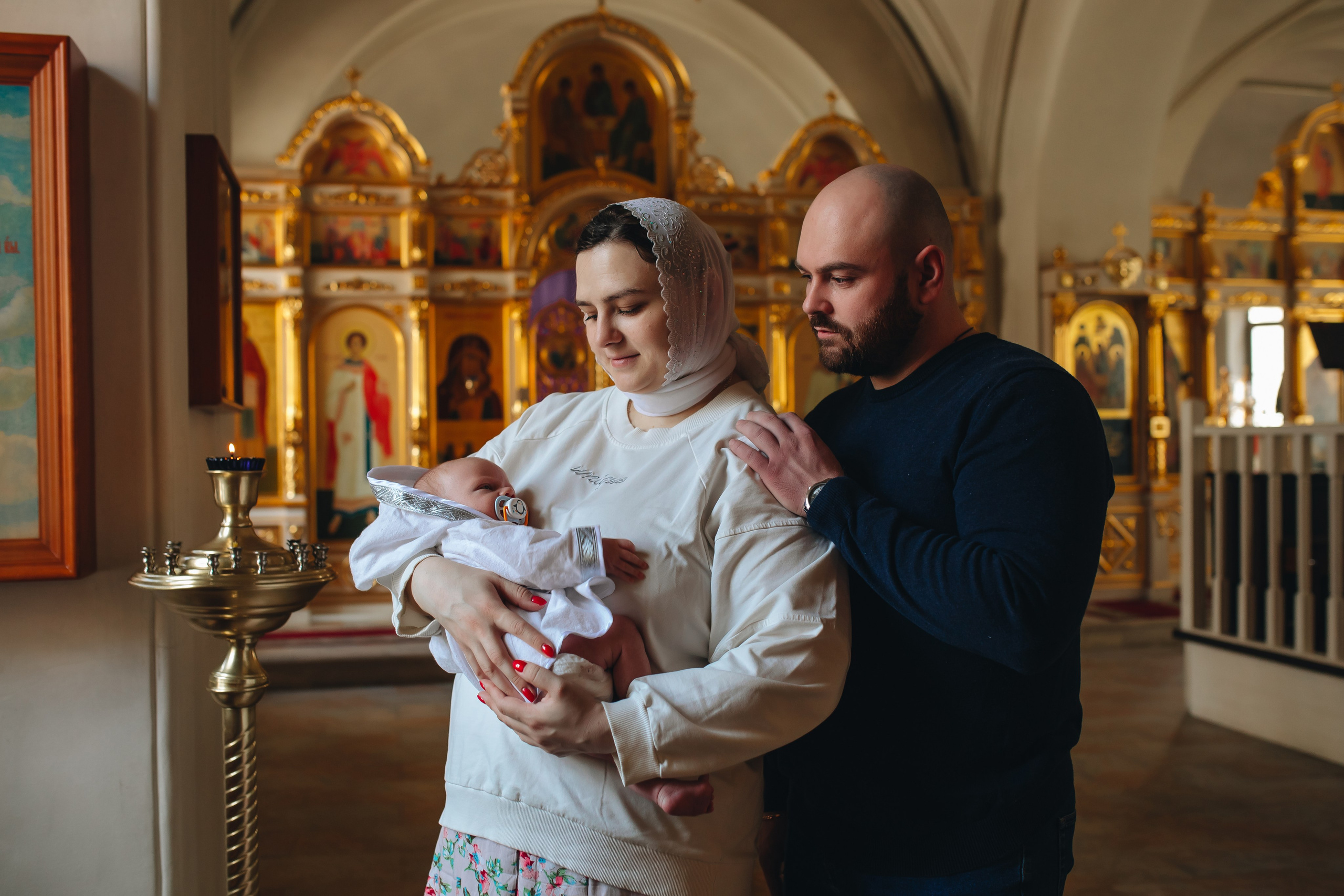 Крещение в светлом Храме. Семейный и детский фотограф в Москве Дорогова Екатерина