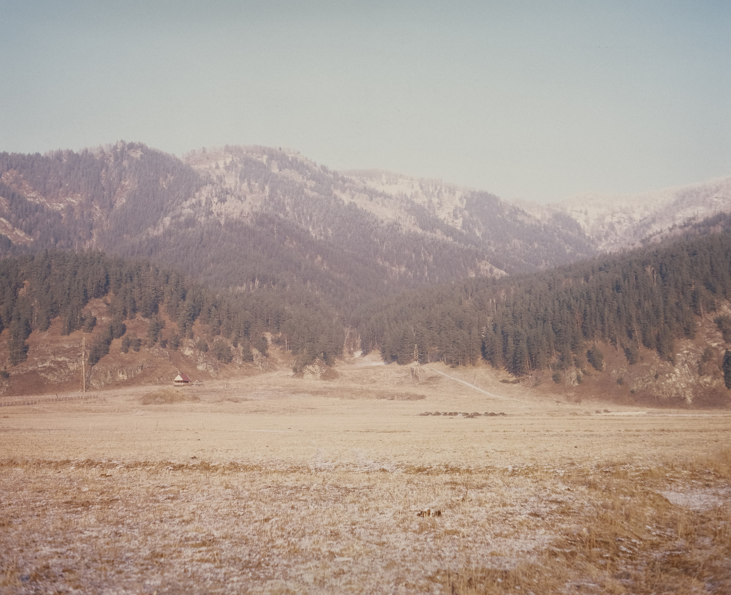 База Берель, поле у вертолетной площадки / 13 декабря 2023 года (-33℃)