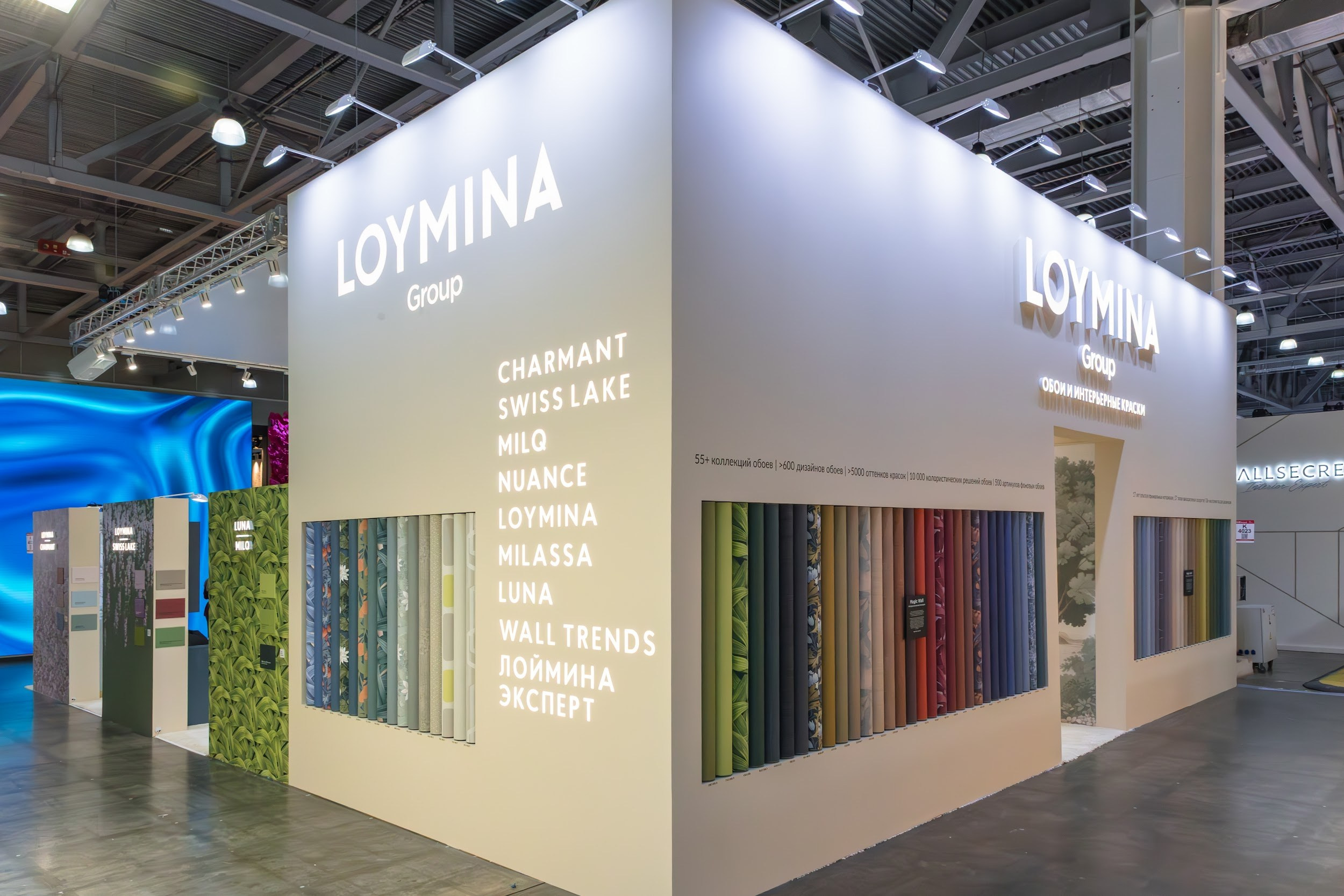 LOYMINA Group на 30-й юбилейной Международной строительно-интерьерной выставке MosBuild 2025. L. Deco интерьерный салон. Краски/обои/лепной декор