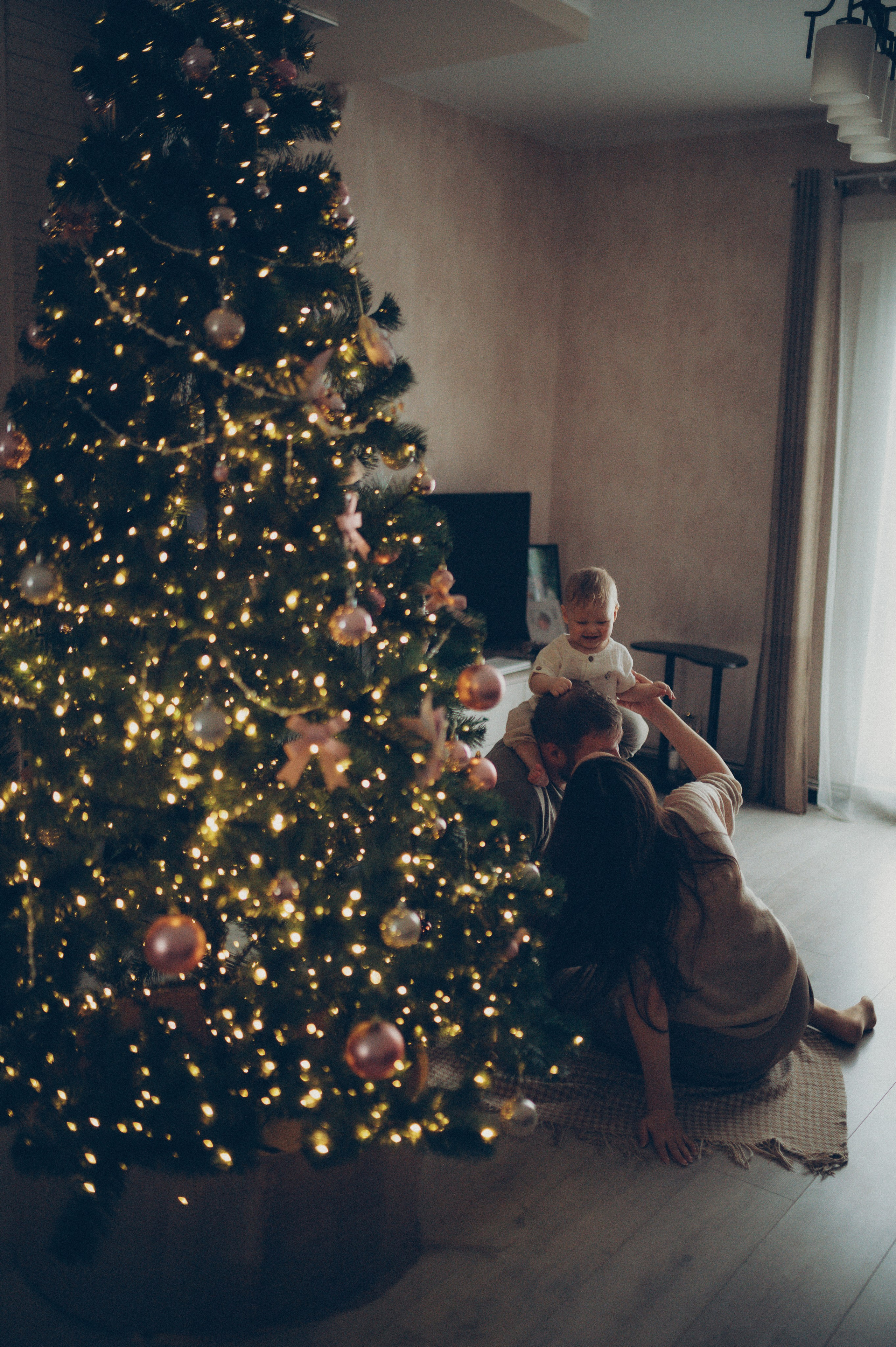 Лева, Жанна и Владимир (новогодняя домашняя). Фотограф, г. Лесной Свердловской области