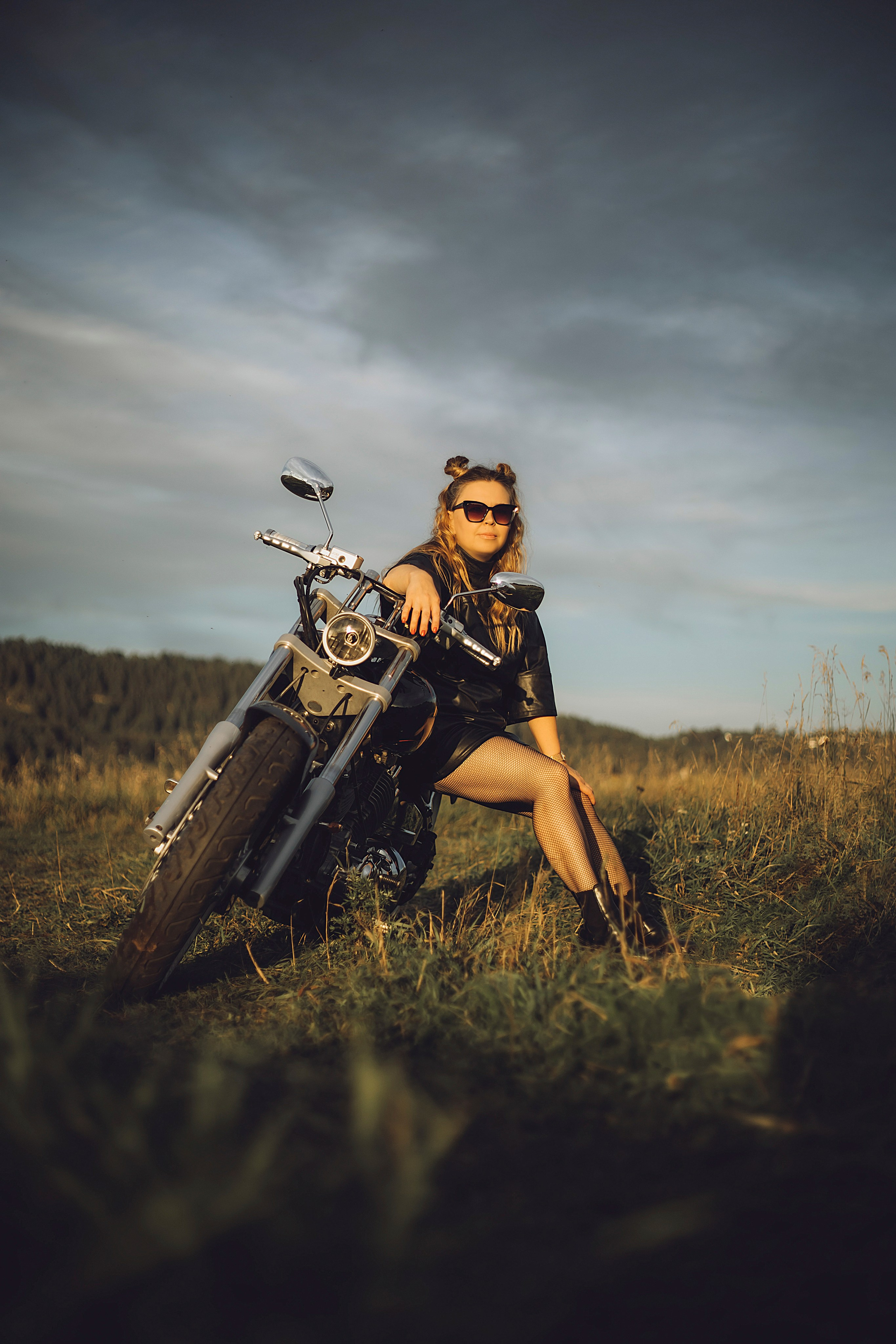 Таня. Байк. Фотограф Анна Шибанова Ангарск-Иркутск
