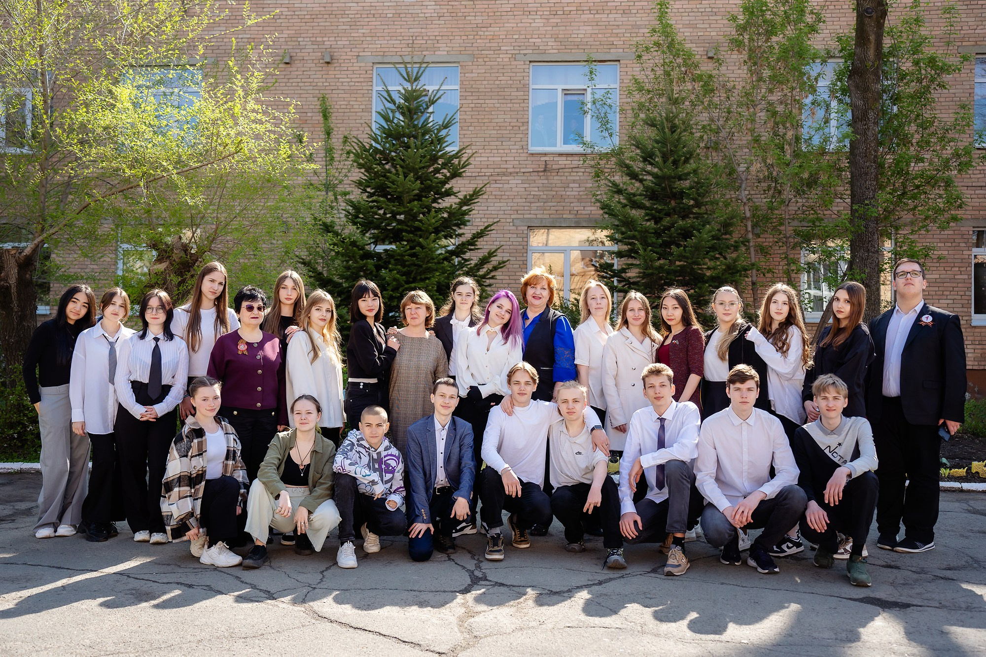 Общее фото / Виньетка Школа. Детский и Школьный фотограф во Владивостоке. Выпускные альбомы