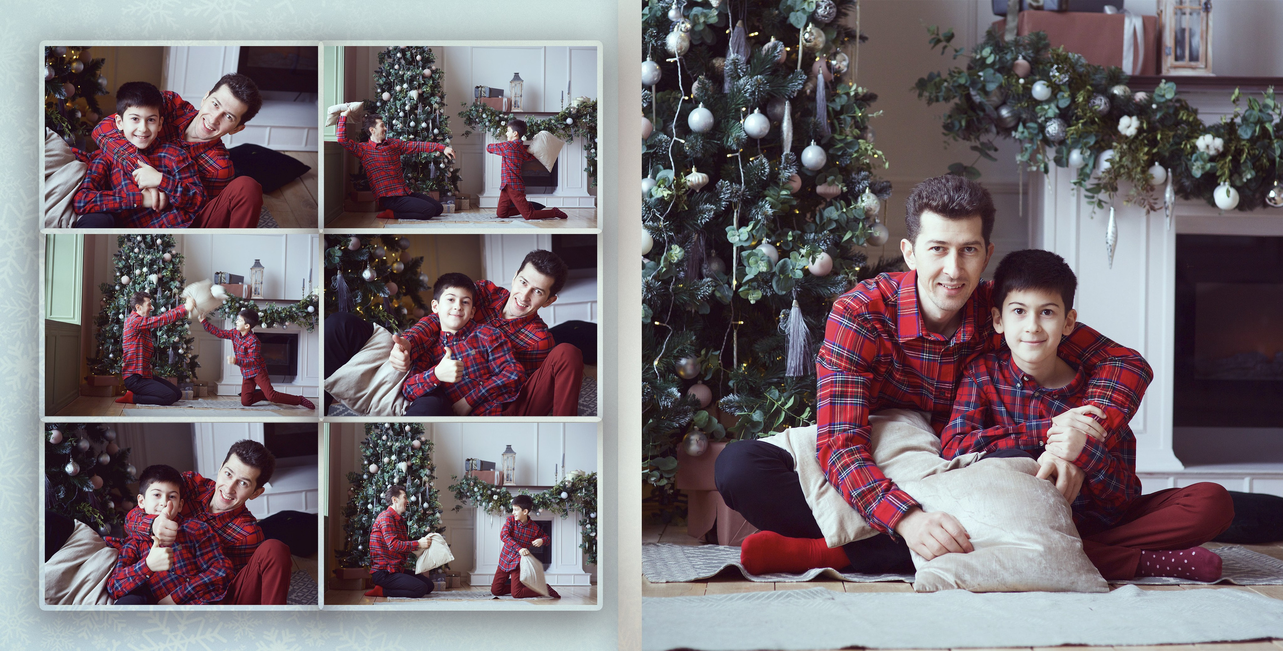 Большая дружная семья в Рождественской фотостудии. Фотохудожник Наталия Кирсанова