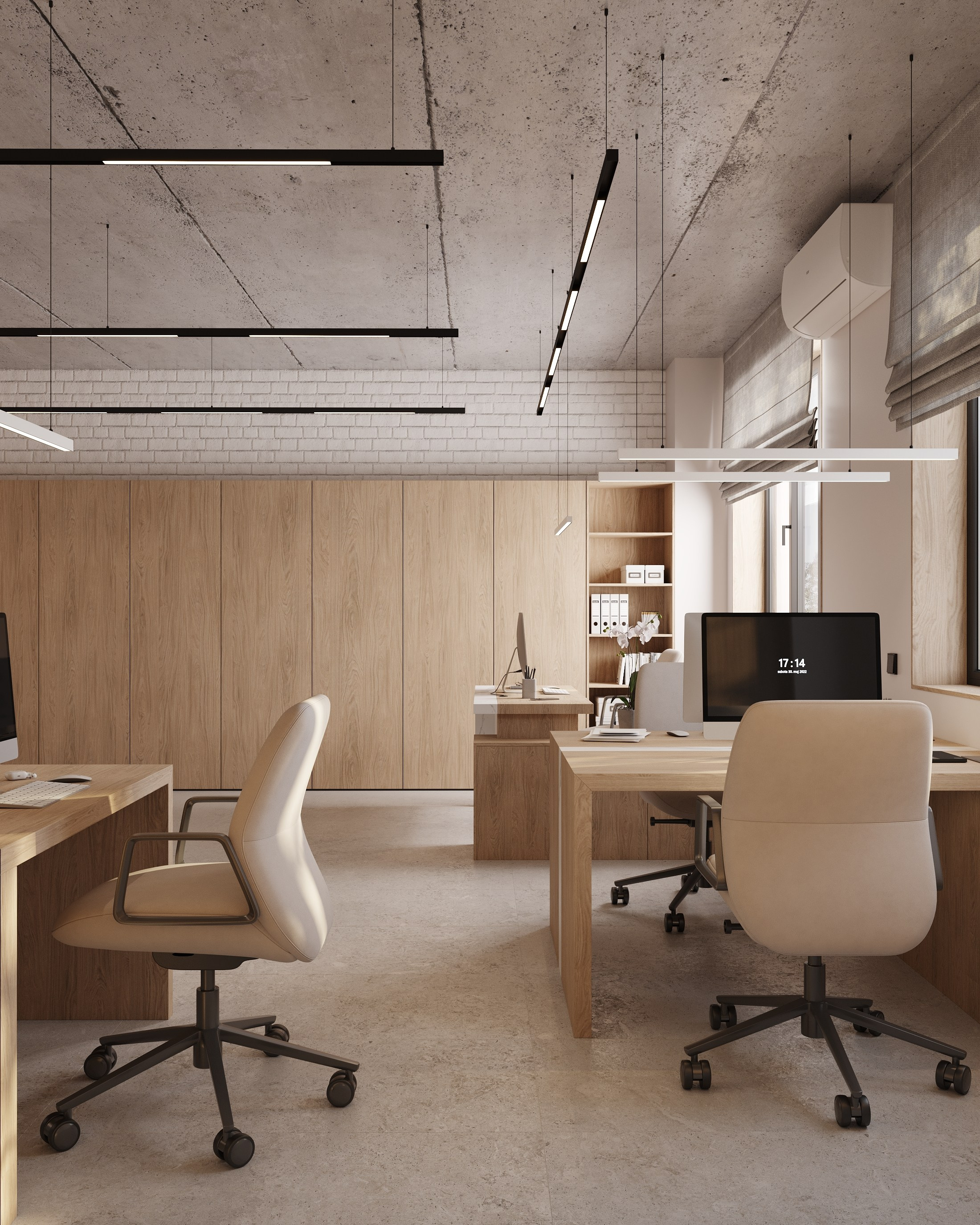 Офис компании «Мединвест». Дизайн интерьера, 3D-визуализация Владивосток