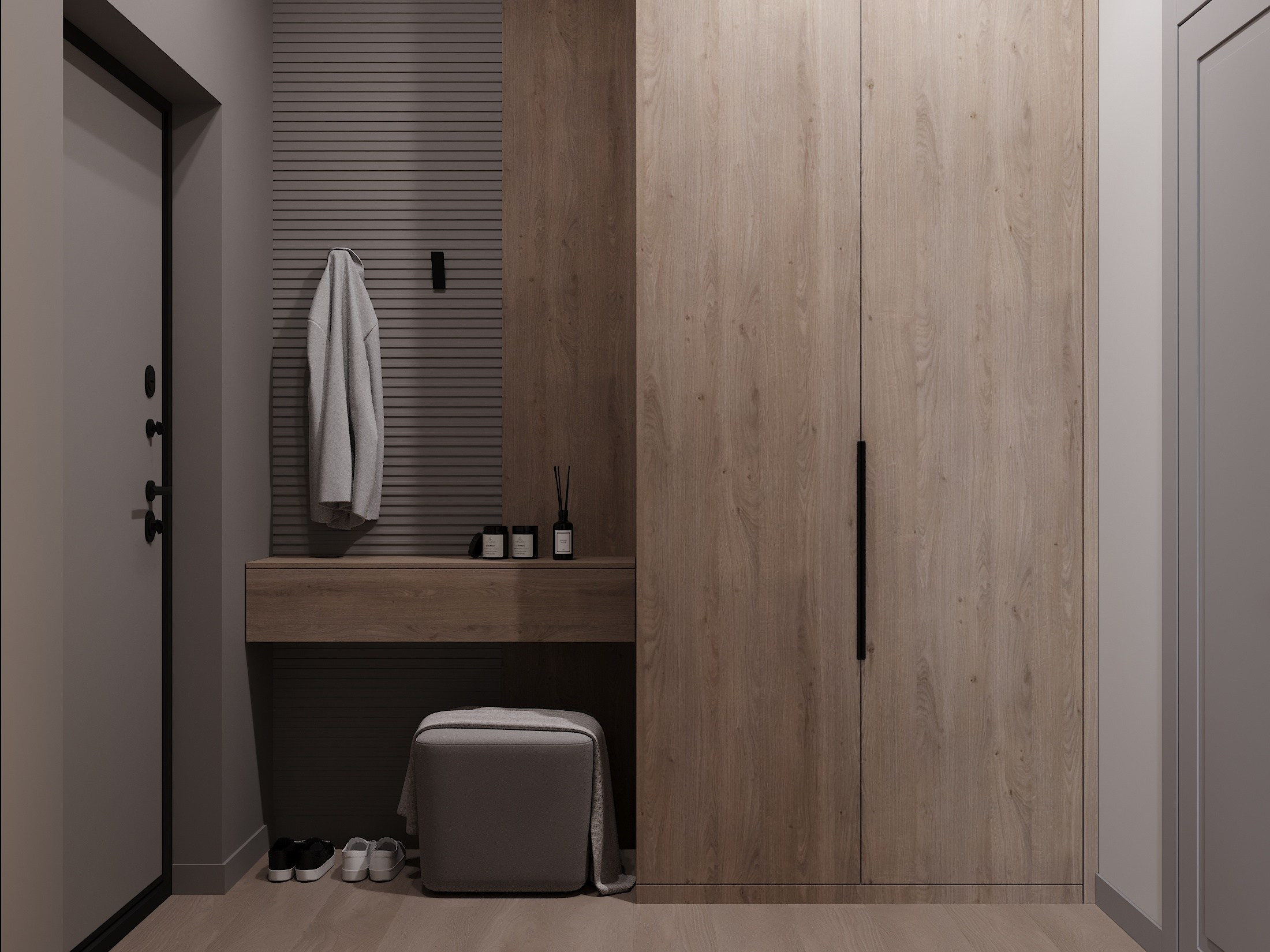 ЖК Лесной Квартал 81.7 кв.м. Дизайн интерьера, 3D-визуализация Владивосток