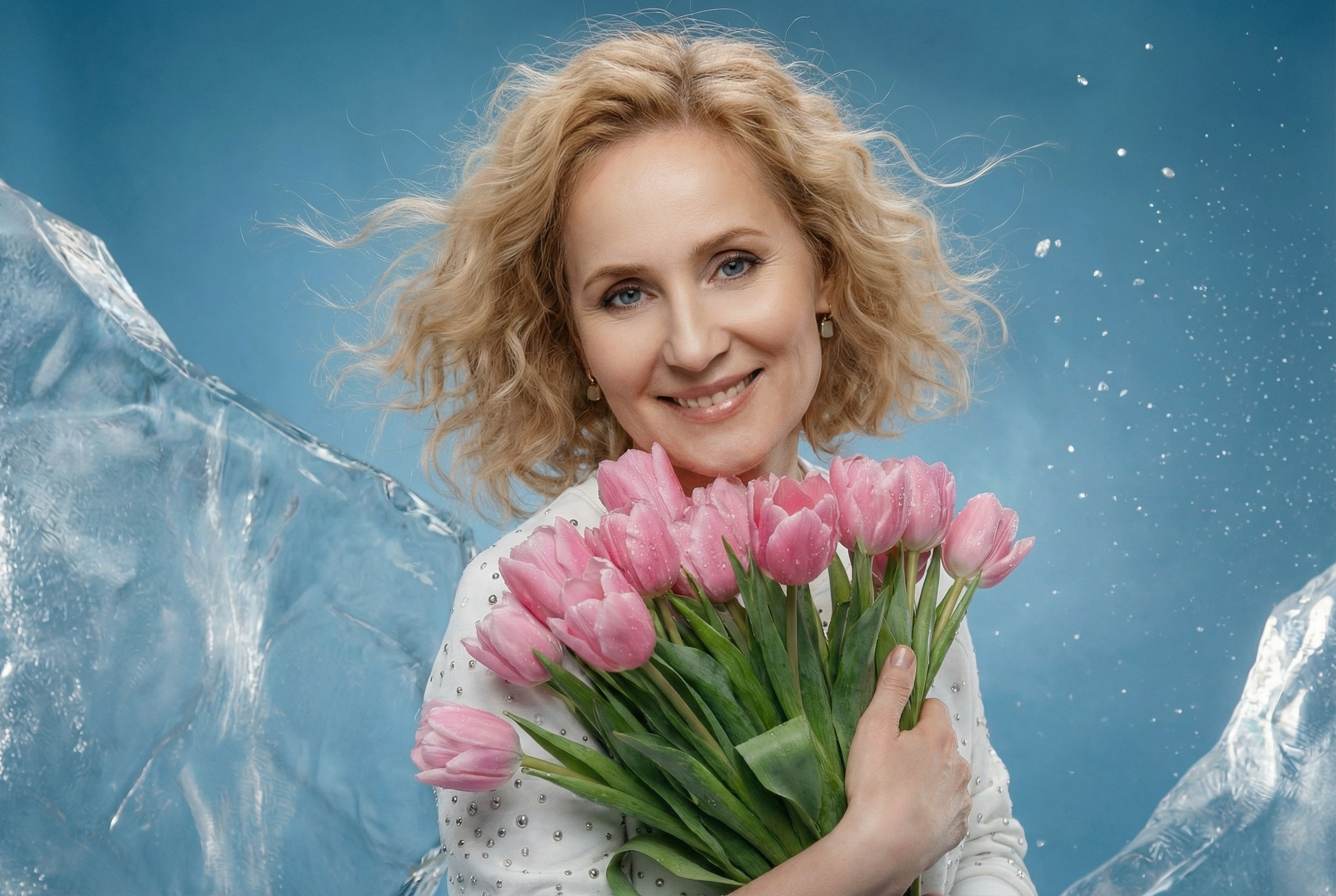 ЛЕД с тюльпанами. Детский и семейный фотограф