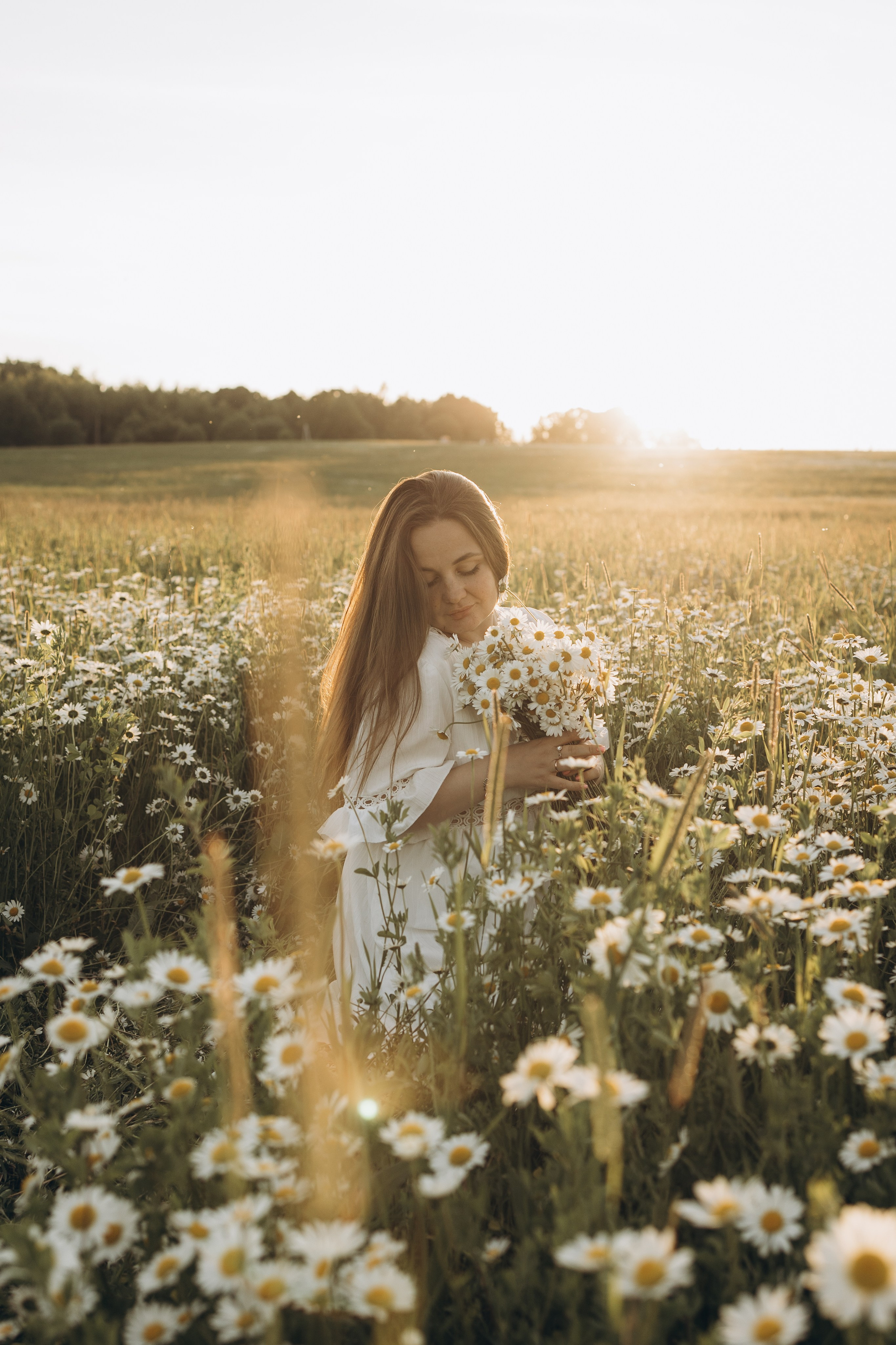 Маша и ромашки. Семейный фотограф в Москве Виктория Ястребинская
