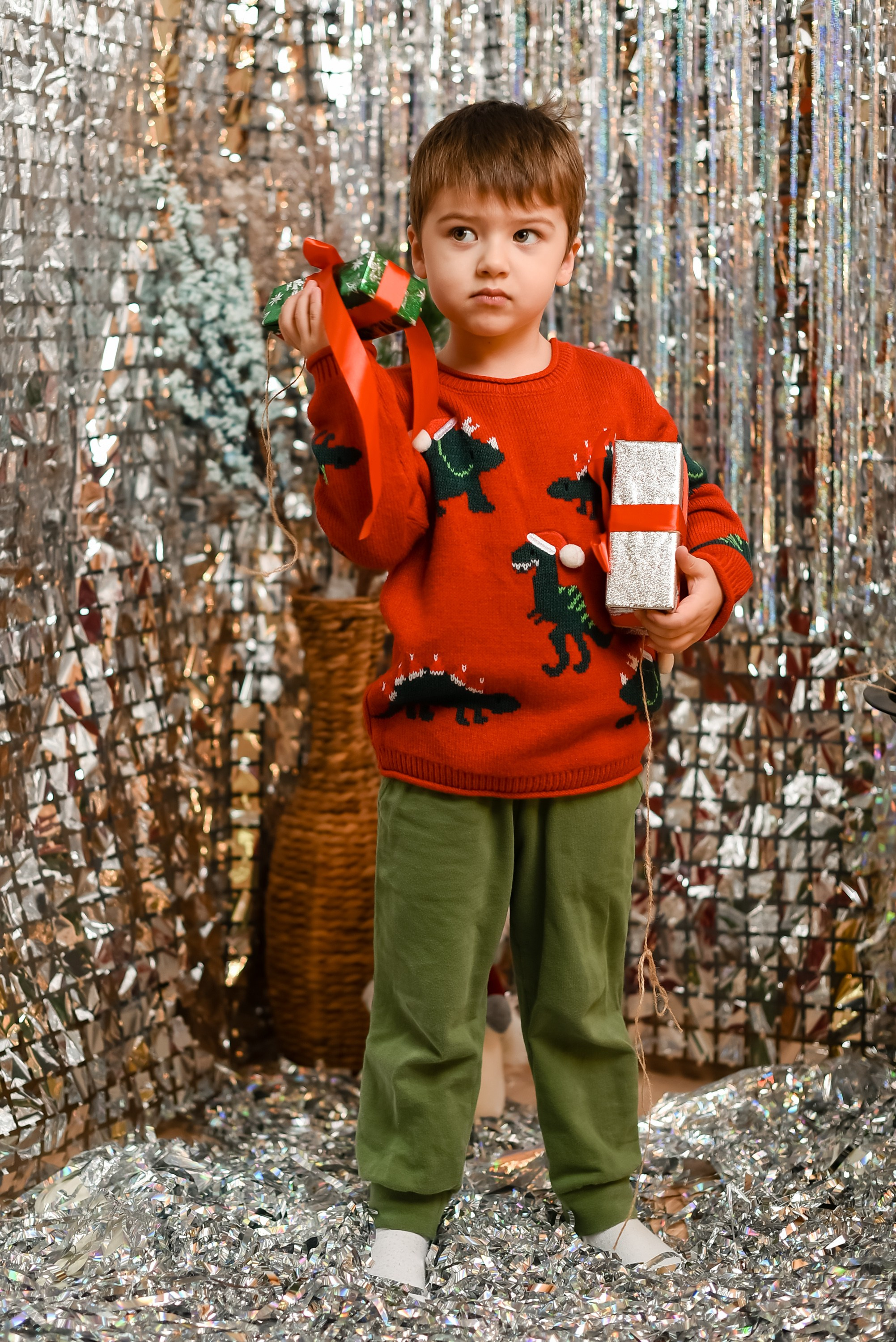 Новогодняя семейная фотосессия 2026 г. Фотограф Тула творческие фотосессии недорого Ольга Ромашина