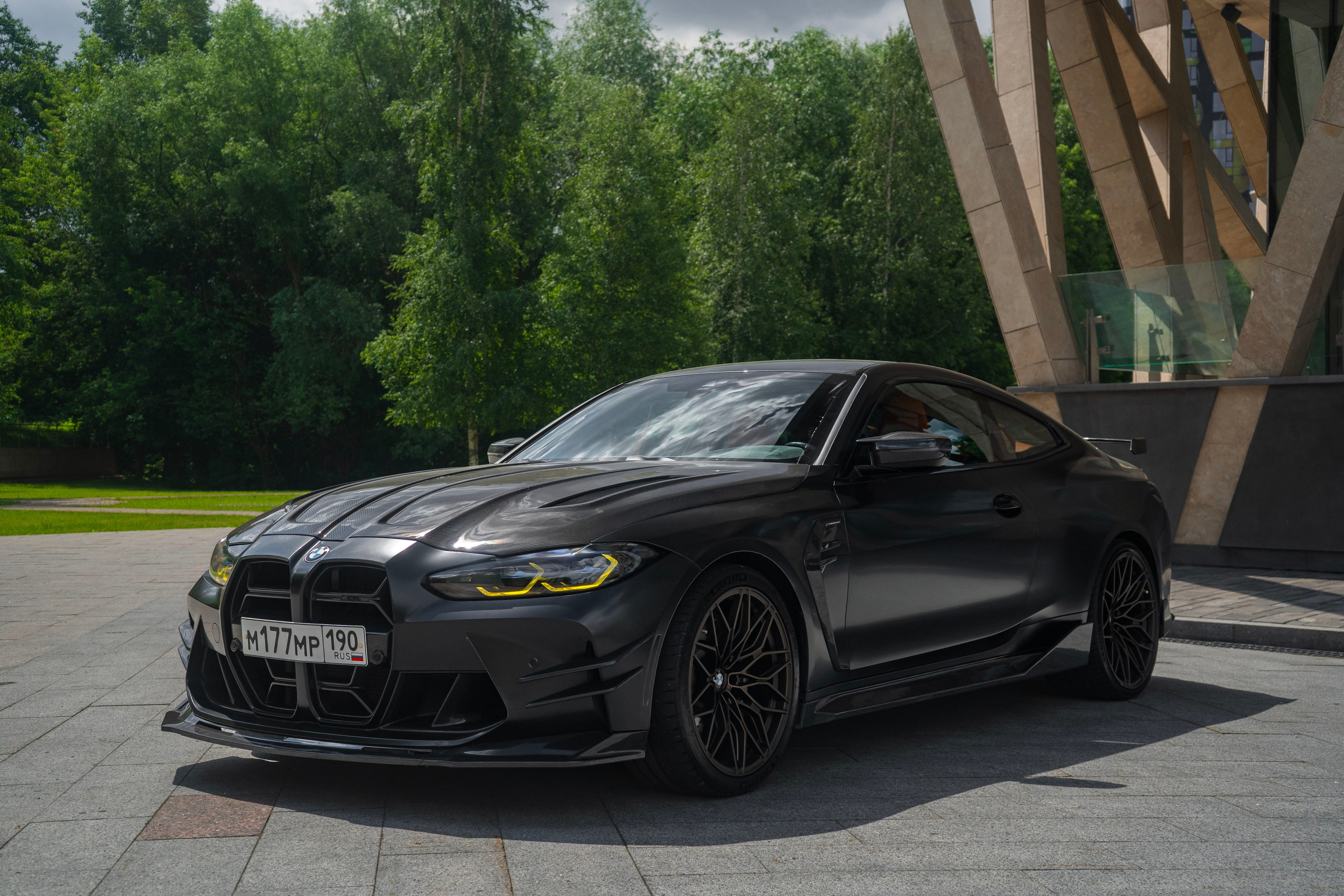 BMW M4 (Black matte). Автомобильный фотограф Ногинск Денис Городок
