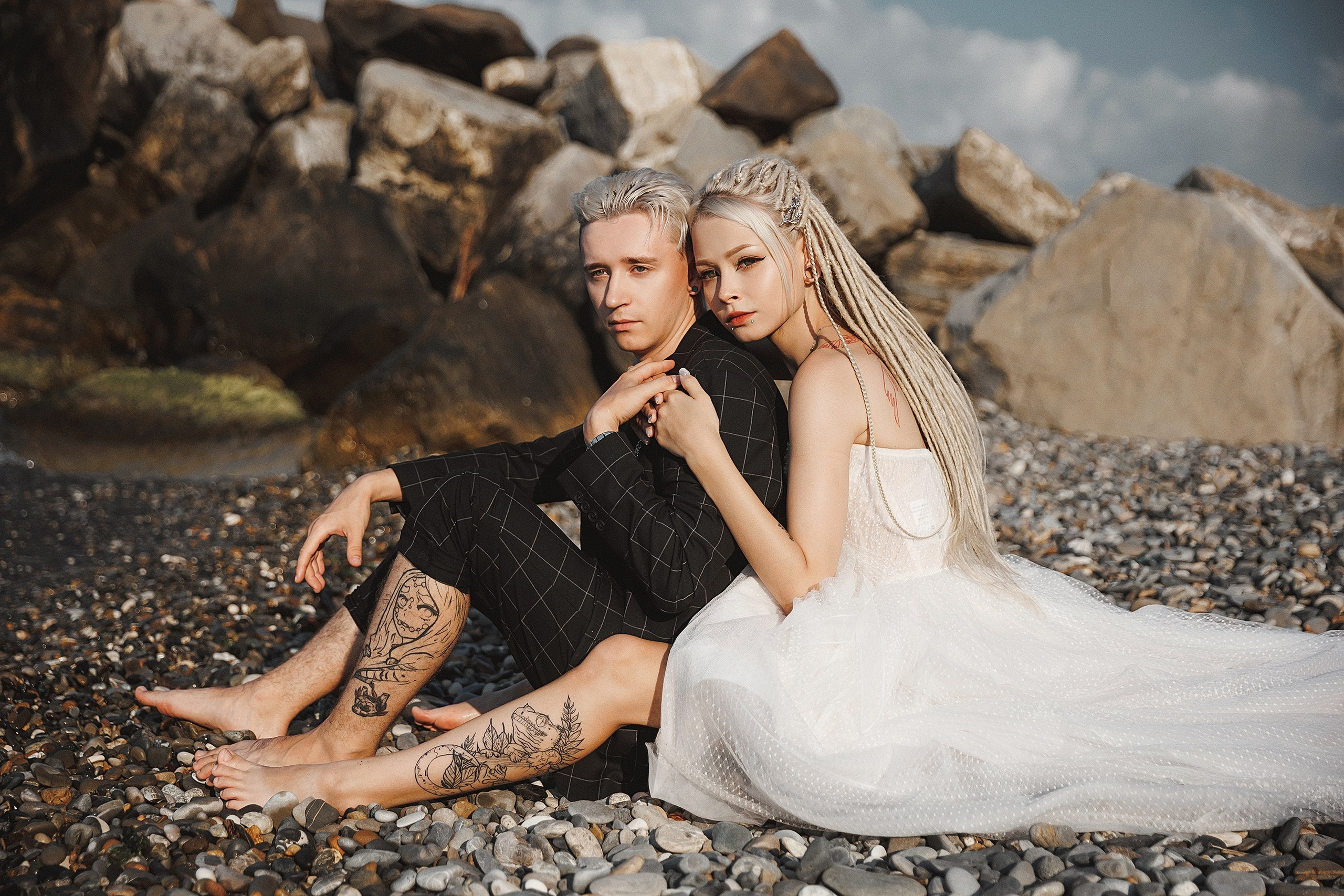 Свадебная фотосессия у моря для Карины и Сергея. Свадебный и семейный фотограф в Сочи Денис Вялов