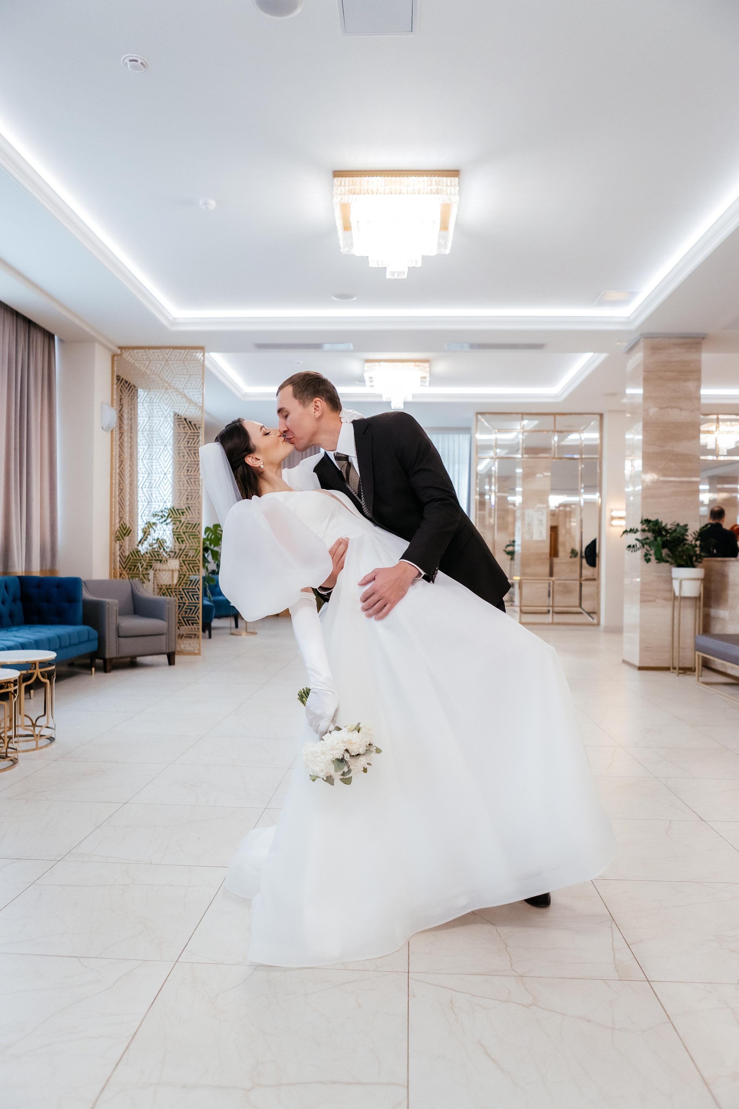 Свадебная фотосессия в Дворце Бракосочетания № 4. Свадебный фотограф в Москве