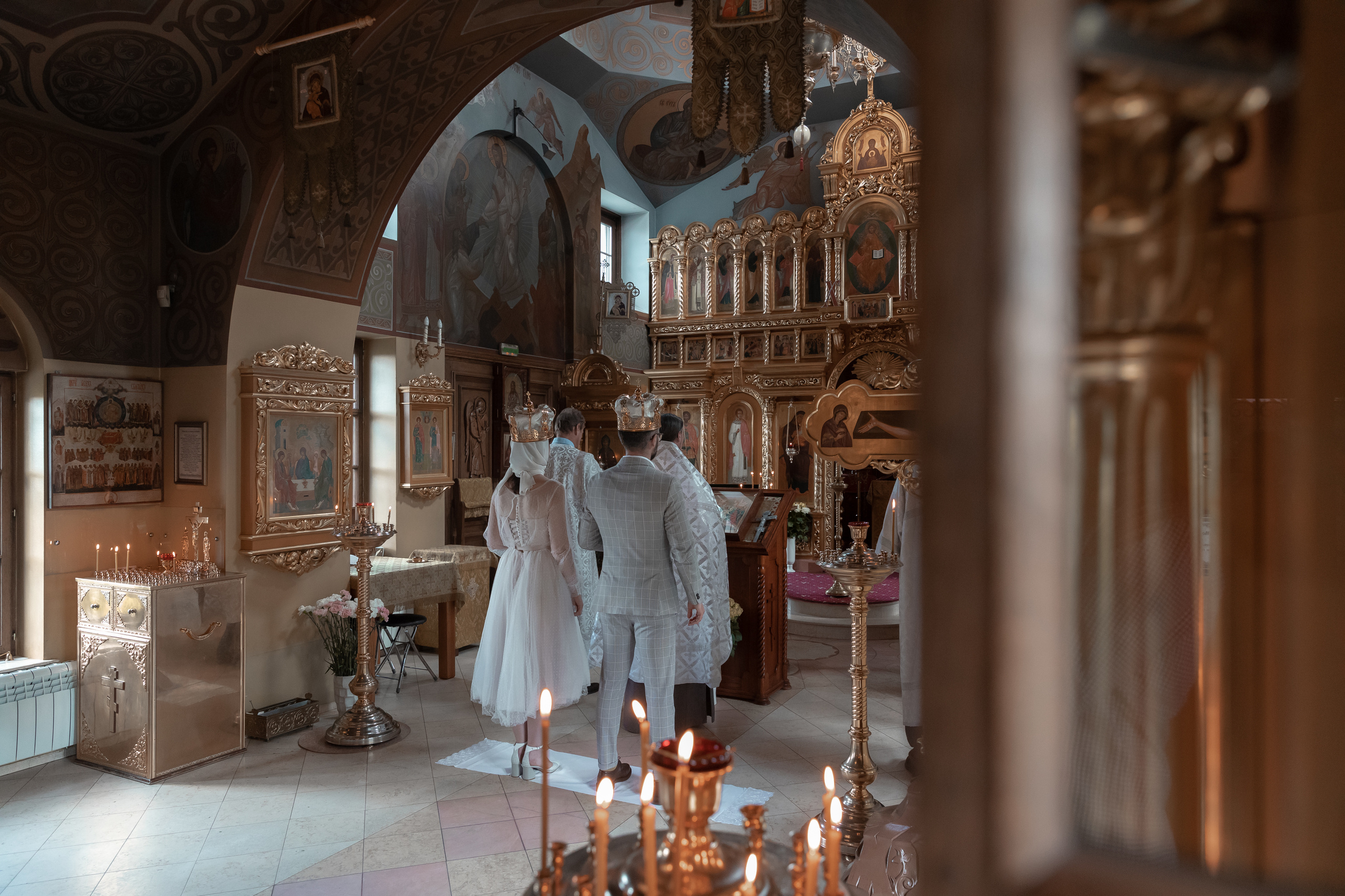 Венчание в Храме Николая Чудотворца. Свадебный фотограф в Москве Екатерина Гусева