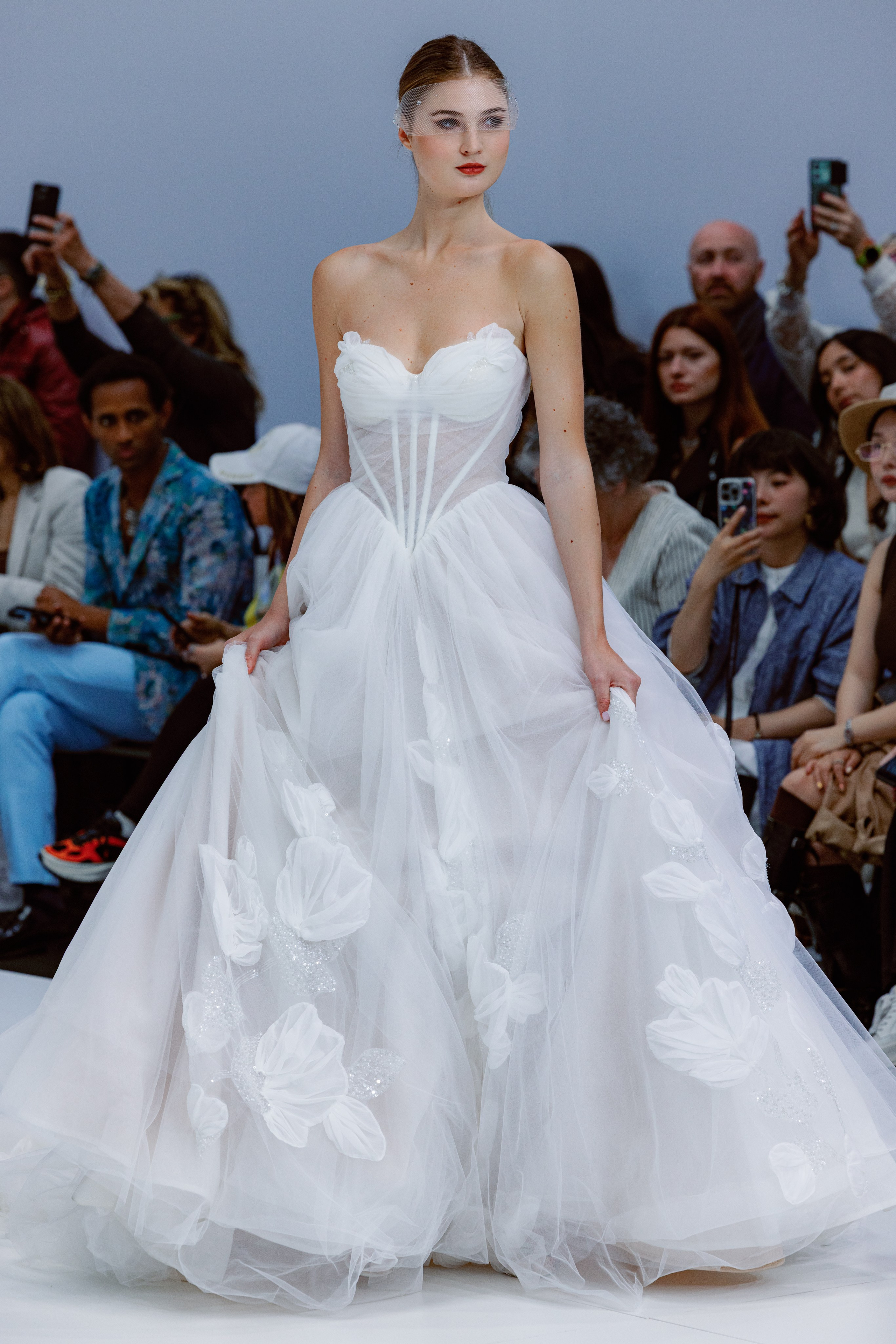 Atmosphere of international bridal fashion event in Barcelona