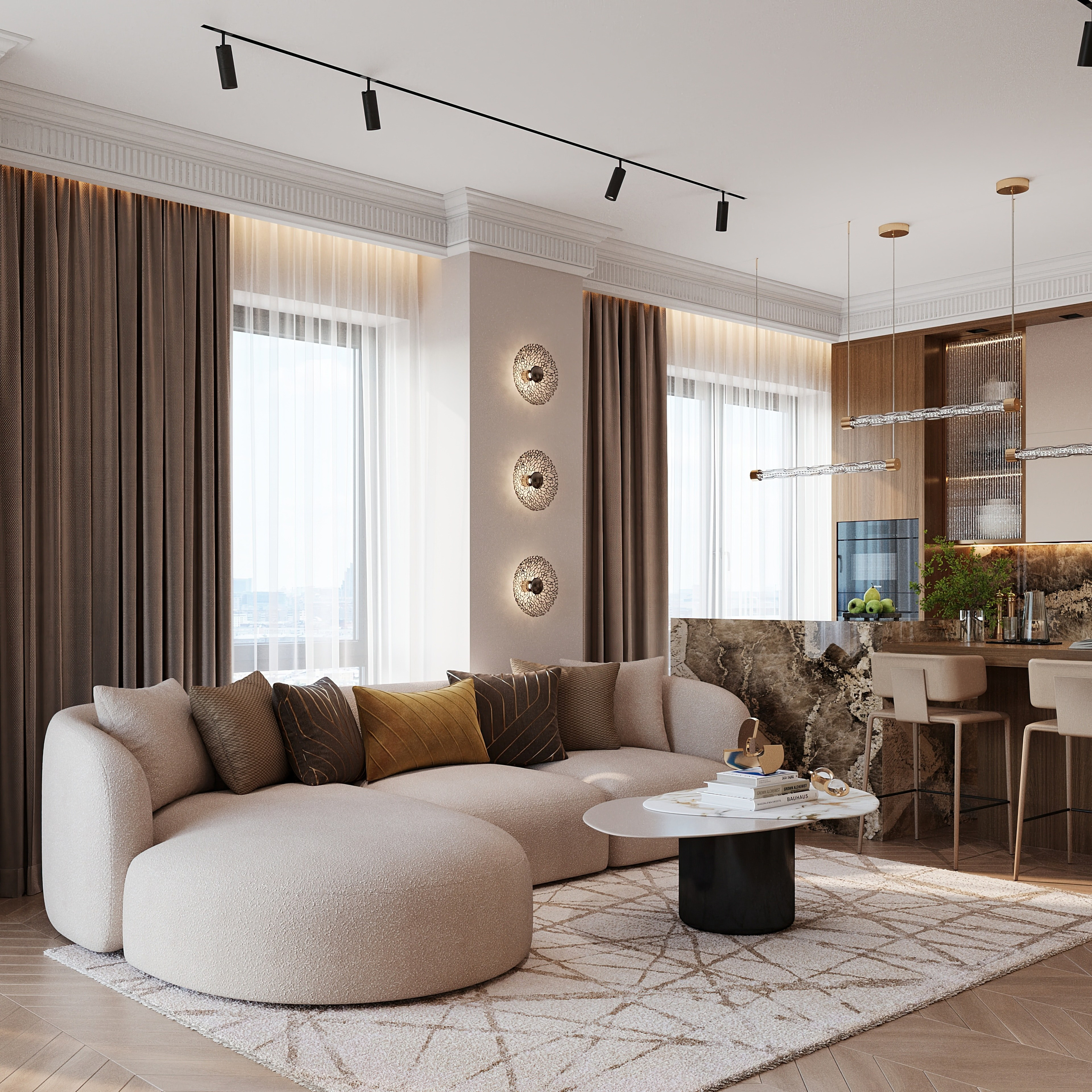 ЖК Павелецкая сити. Дизайн интерьера в Москве