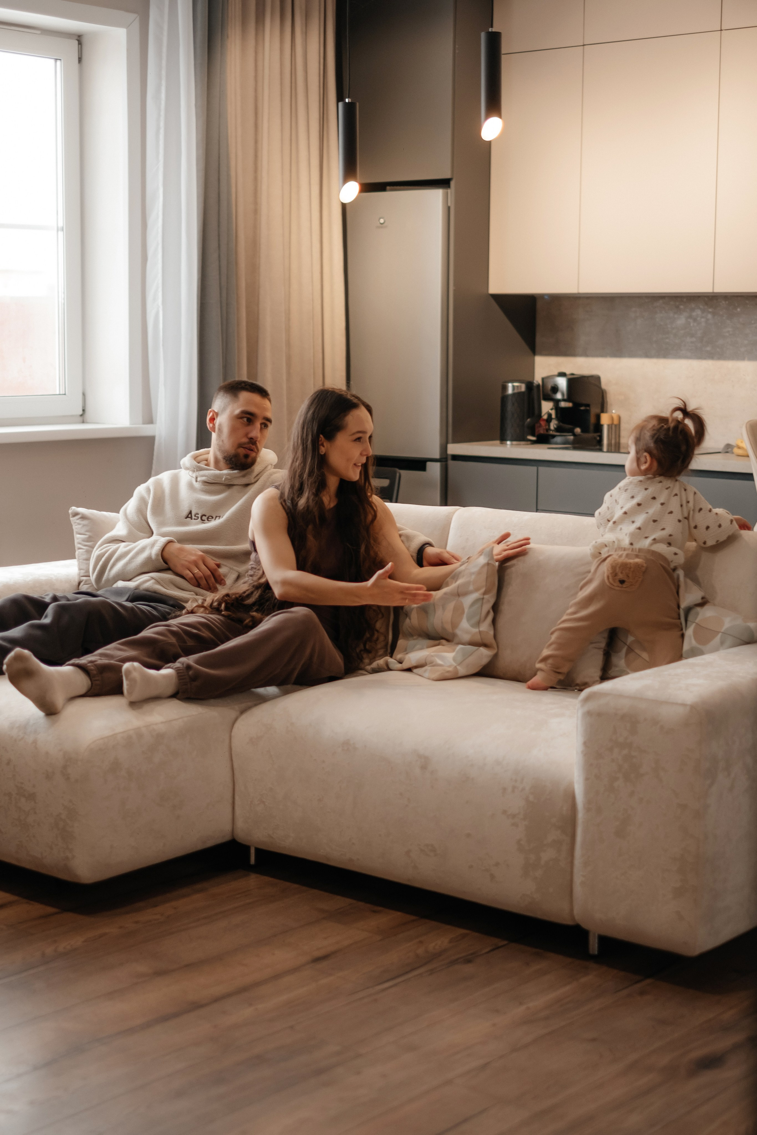 Катя, Саша и Еся | домашняя съемка. Фотограф в Новосибирске Диана Ильиных