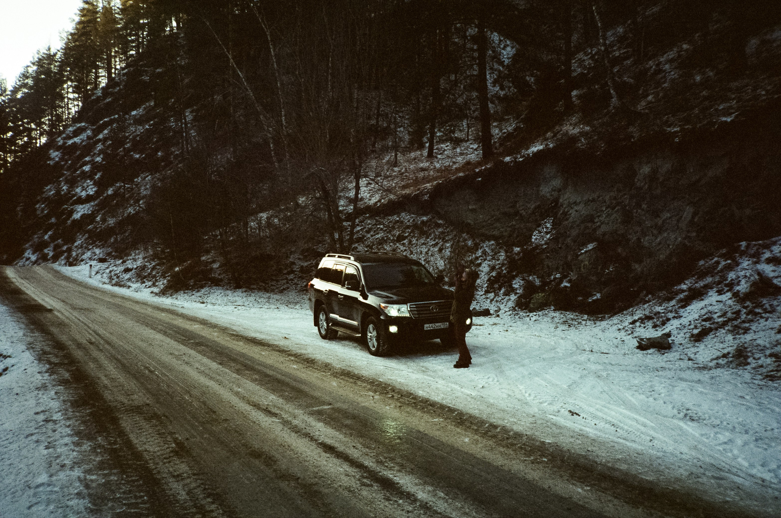 Дорога в сторону Сада Пионов, база Сила Алтая / 15 — 16 декабря 2023 г