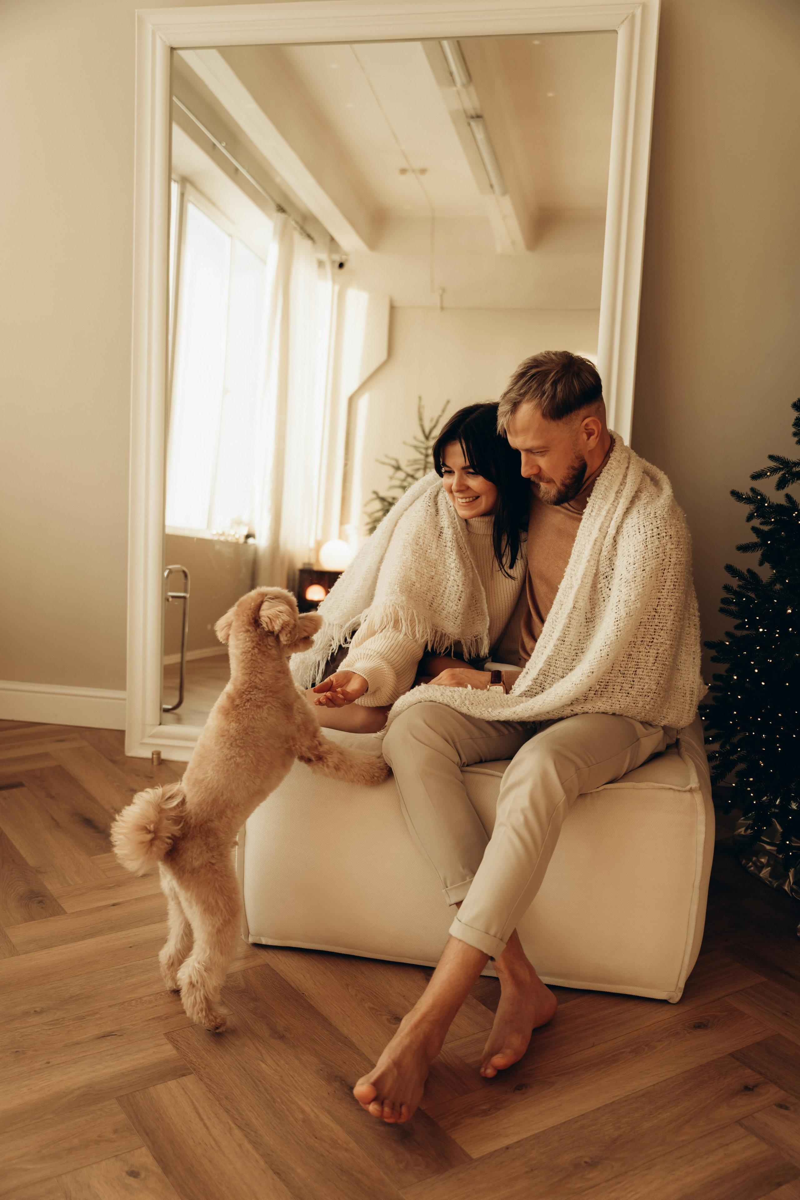 Анна, Евгений, Марк и Тоффи. Фотограф Мария Миллс | Минск