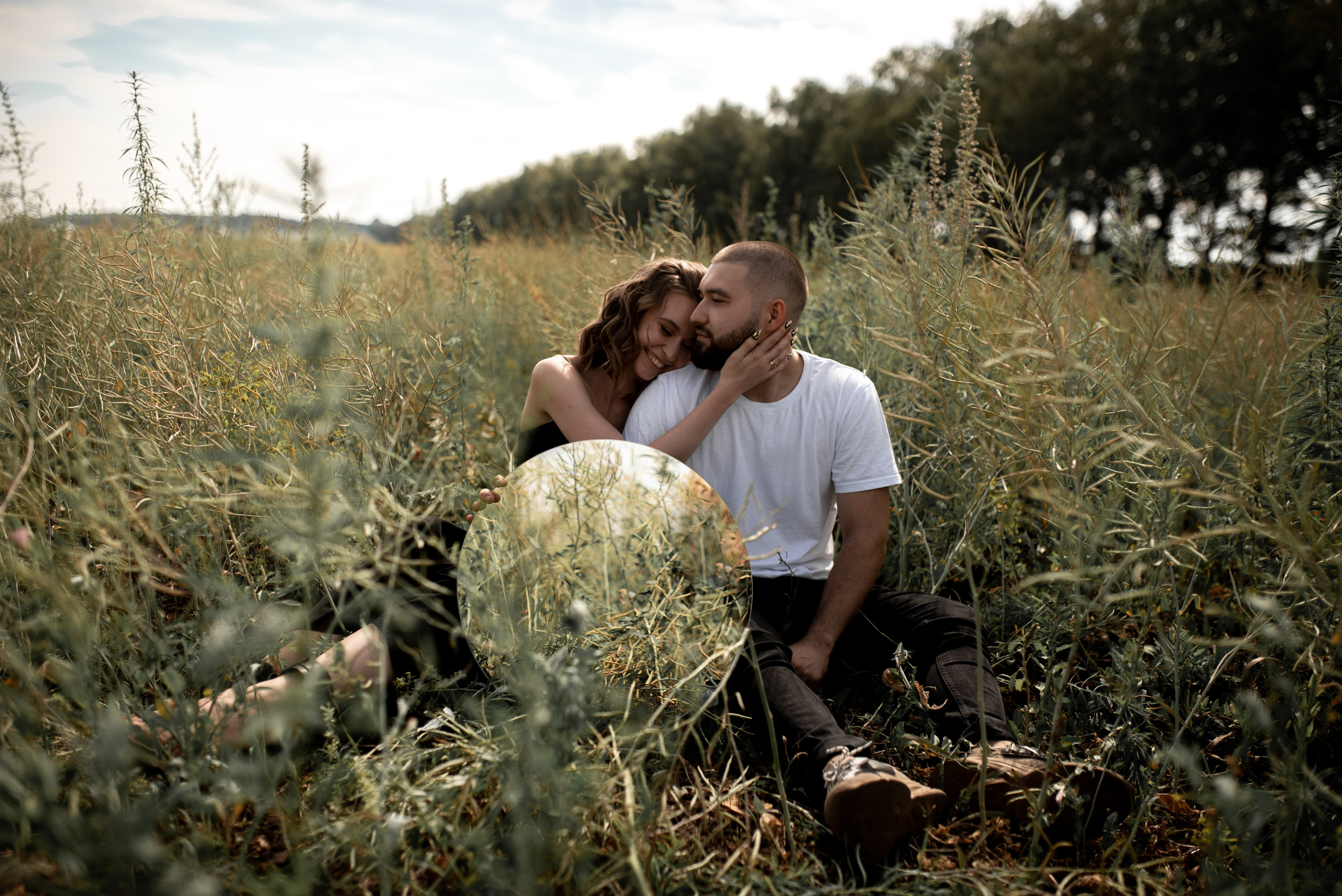 Парная фотосессия в поле. Фотограф в Уфе Комягина Анастасия