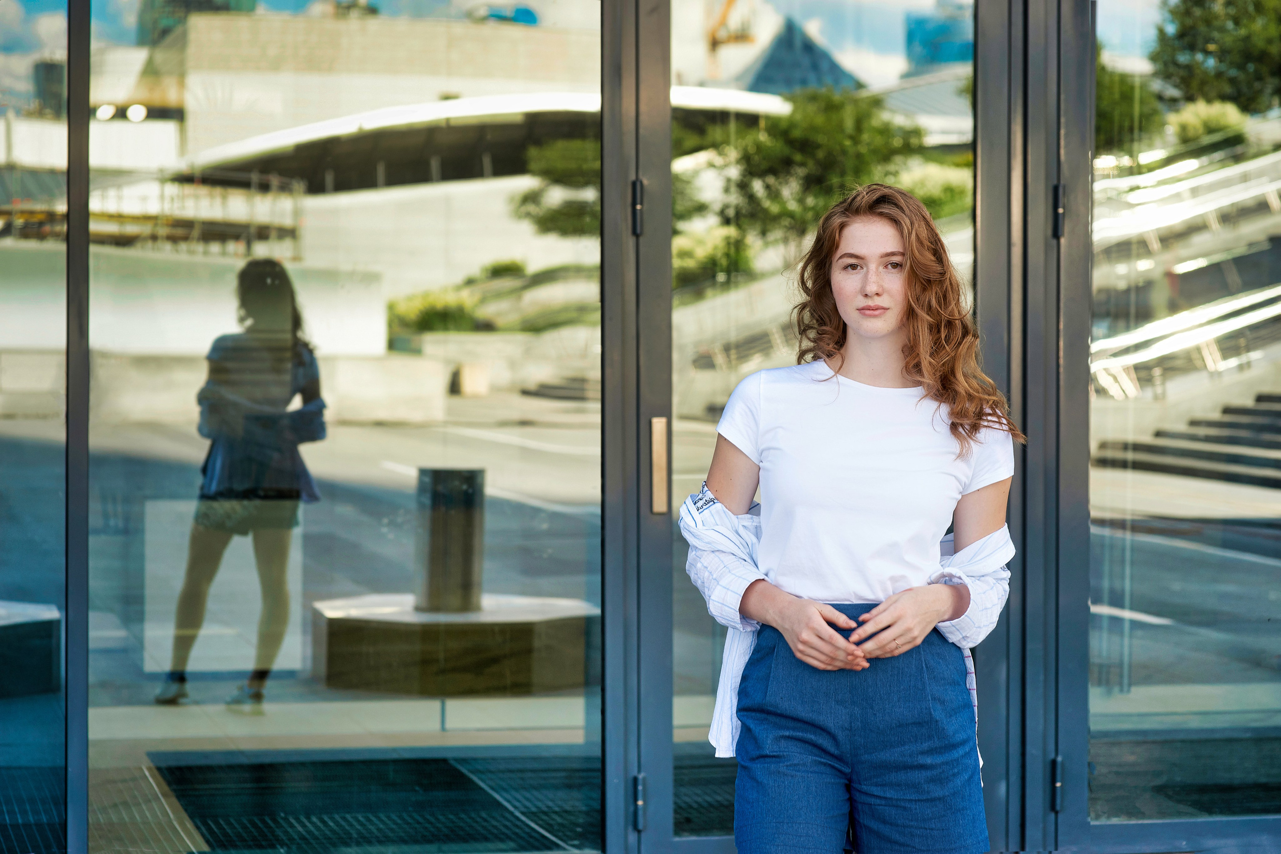 Женский портрет в Москва-Сити. Фотограф Владимир Артамонов