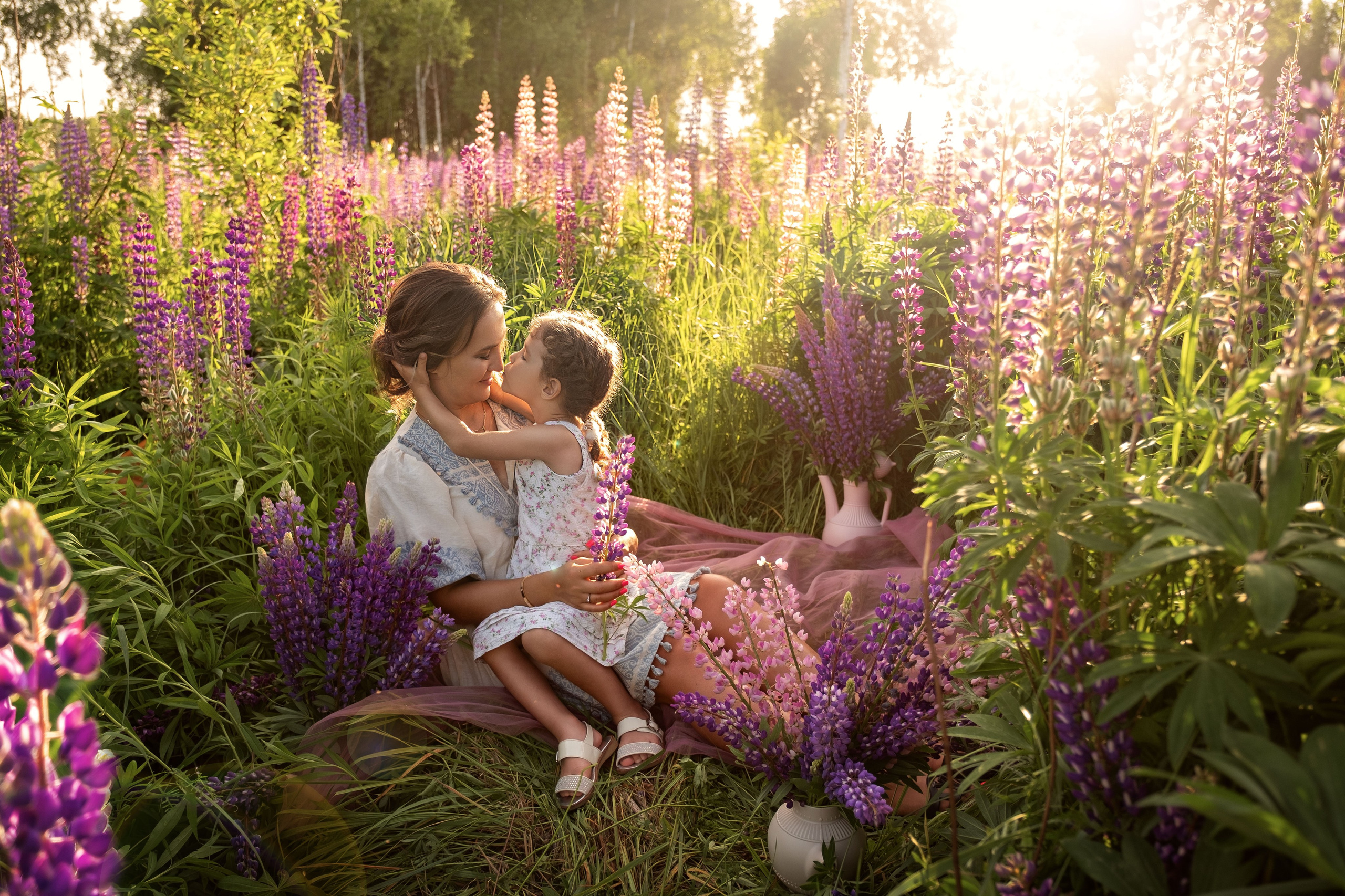 Семейная фотосессия на природе. Фотограф беременности Демочкина Елена