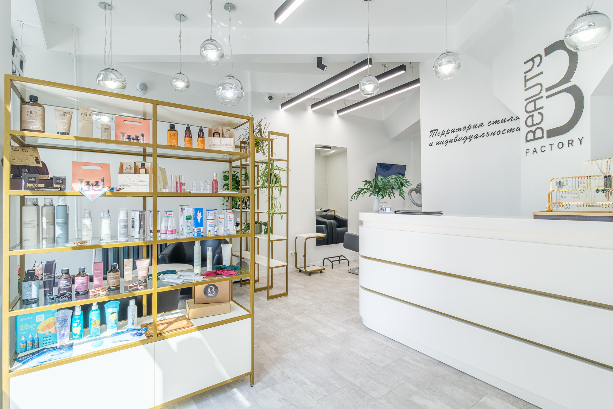 Интерьерная съёмка салона красоты Beauty Factory
