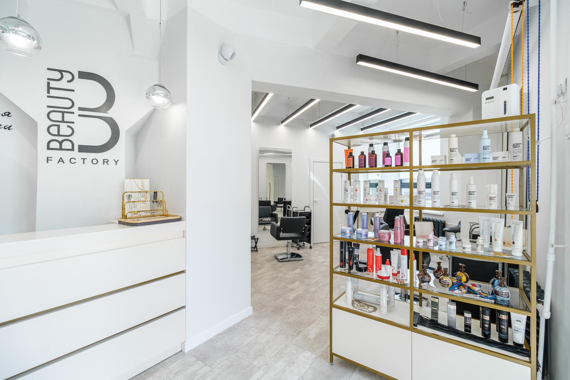 Интерьерная съёмка салона красоты Beauty Factory